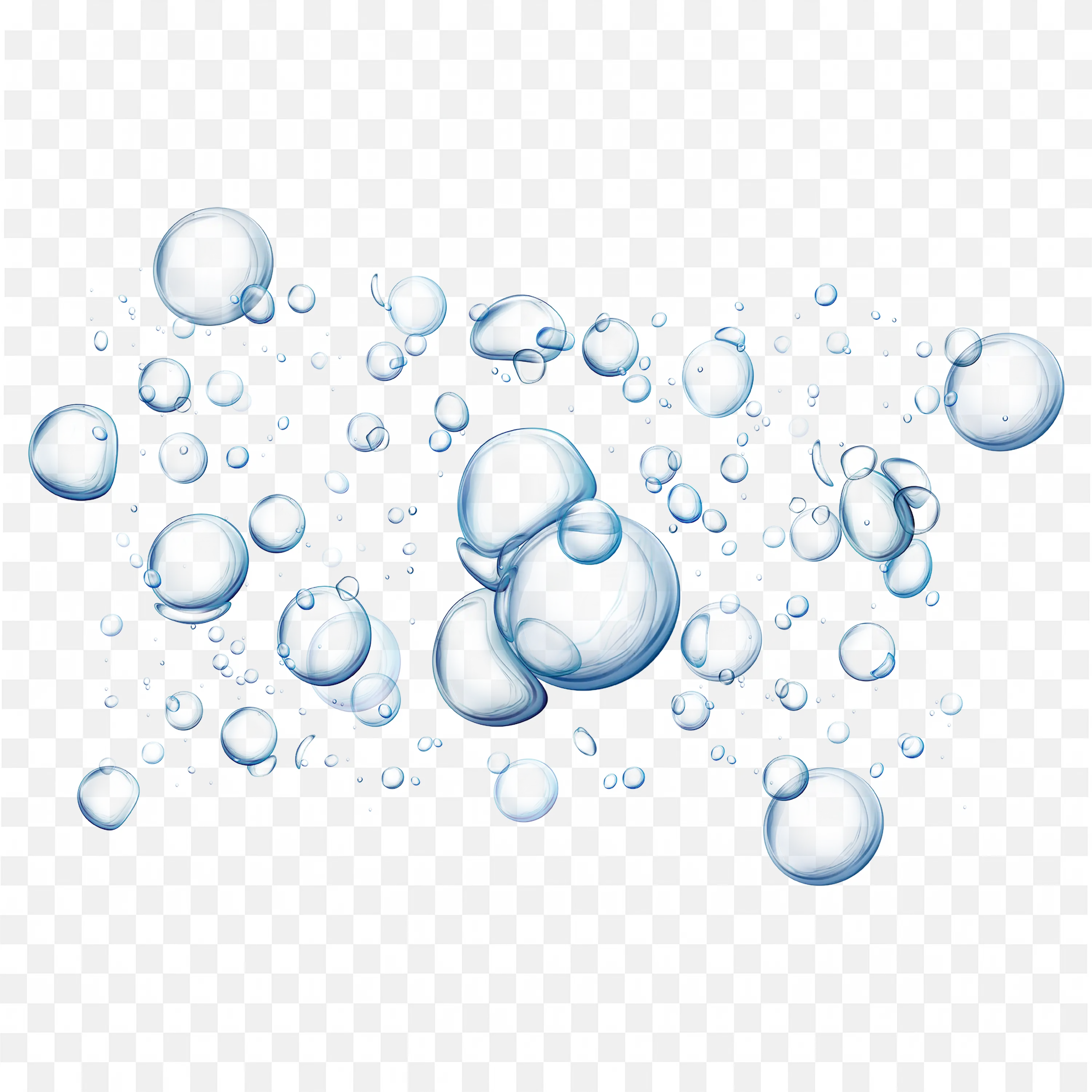 Water Bubbles Cluster PNG Image Free Download for Designs
