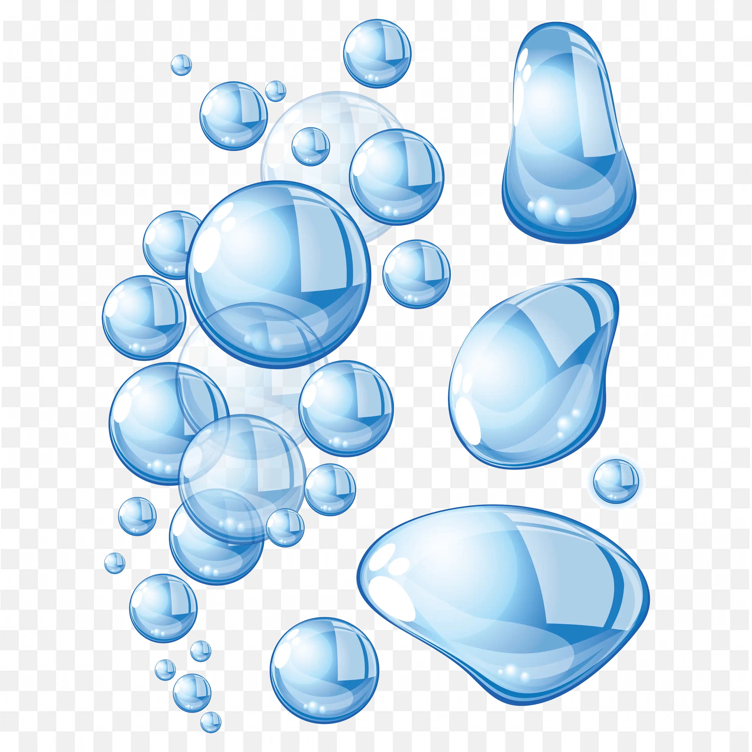 Water Droplets Blue PNG Image Free Download Transparent