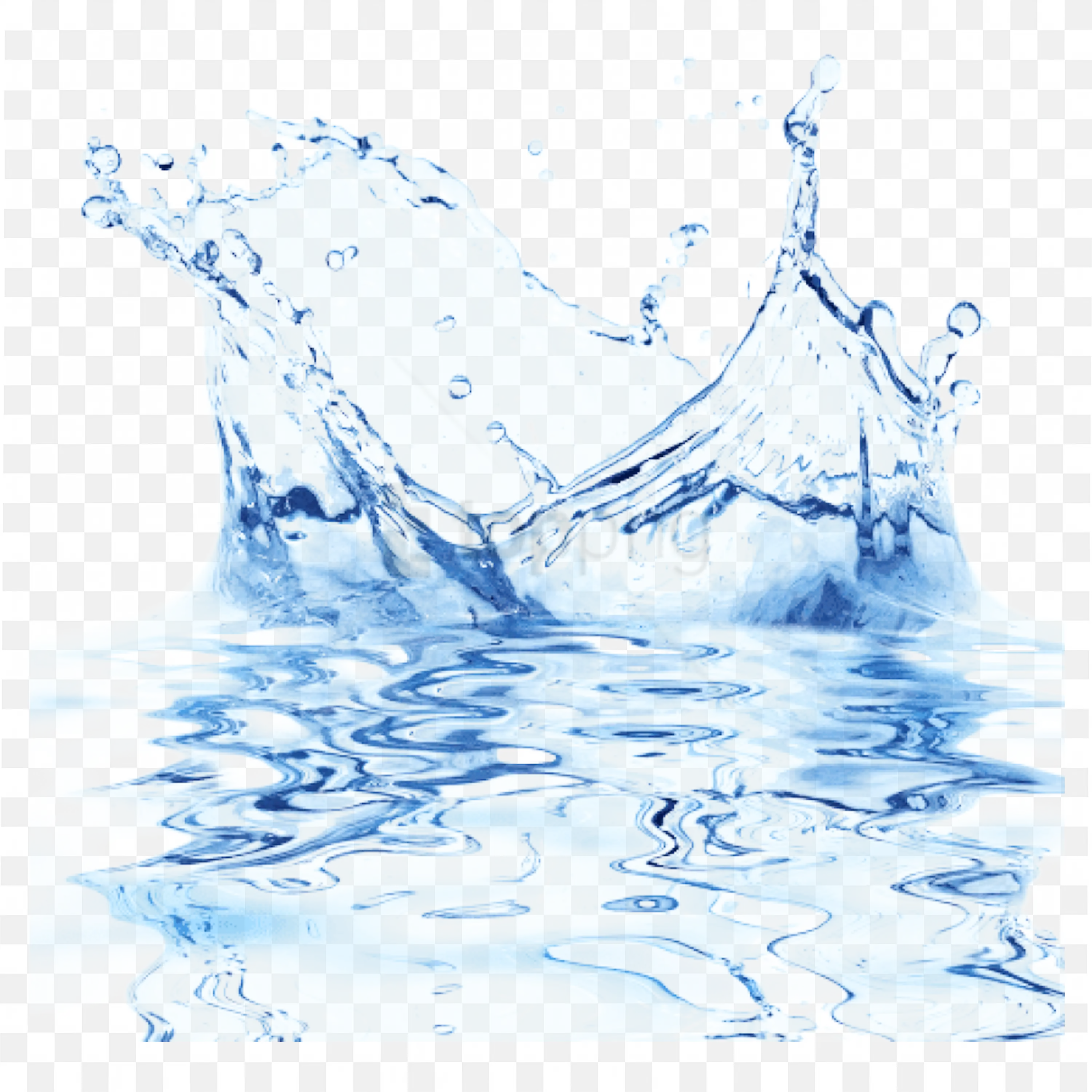Water Splash Impact Real High Speed Transparent PNG