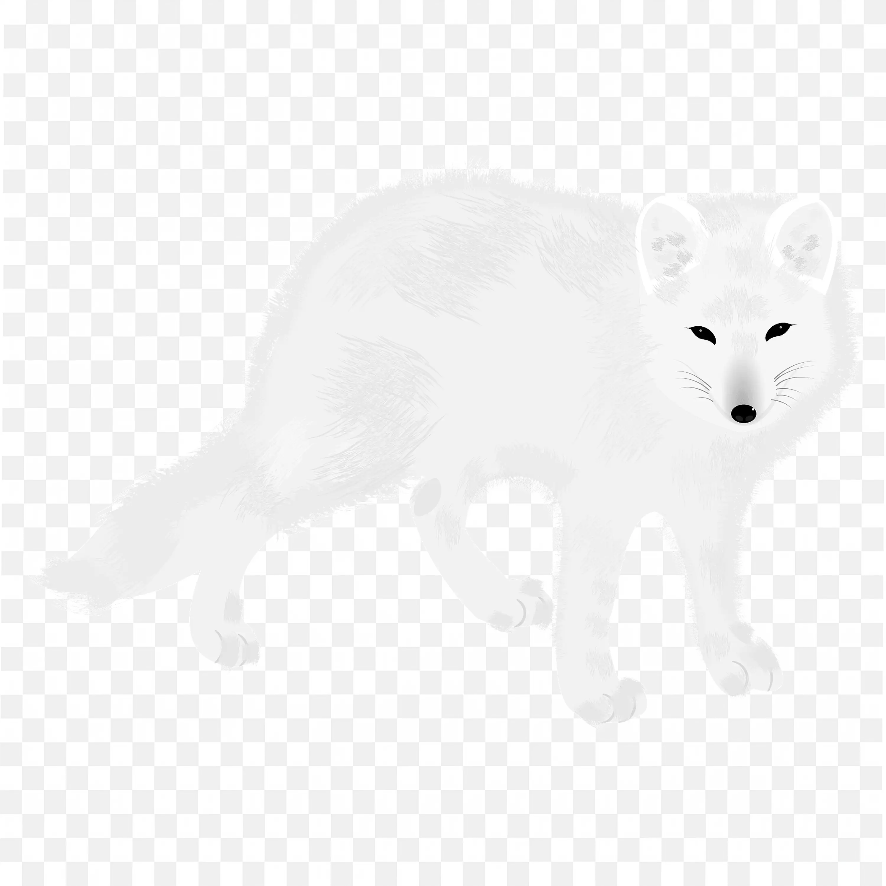 White Arctic Wolf Walking Clip Art Free Image Download PNG