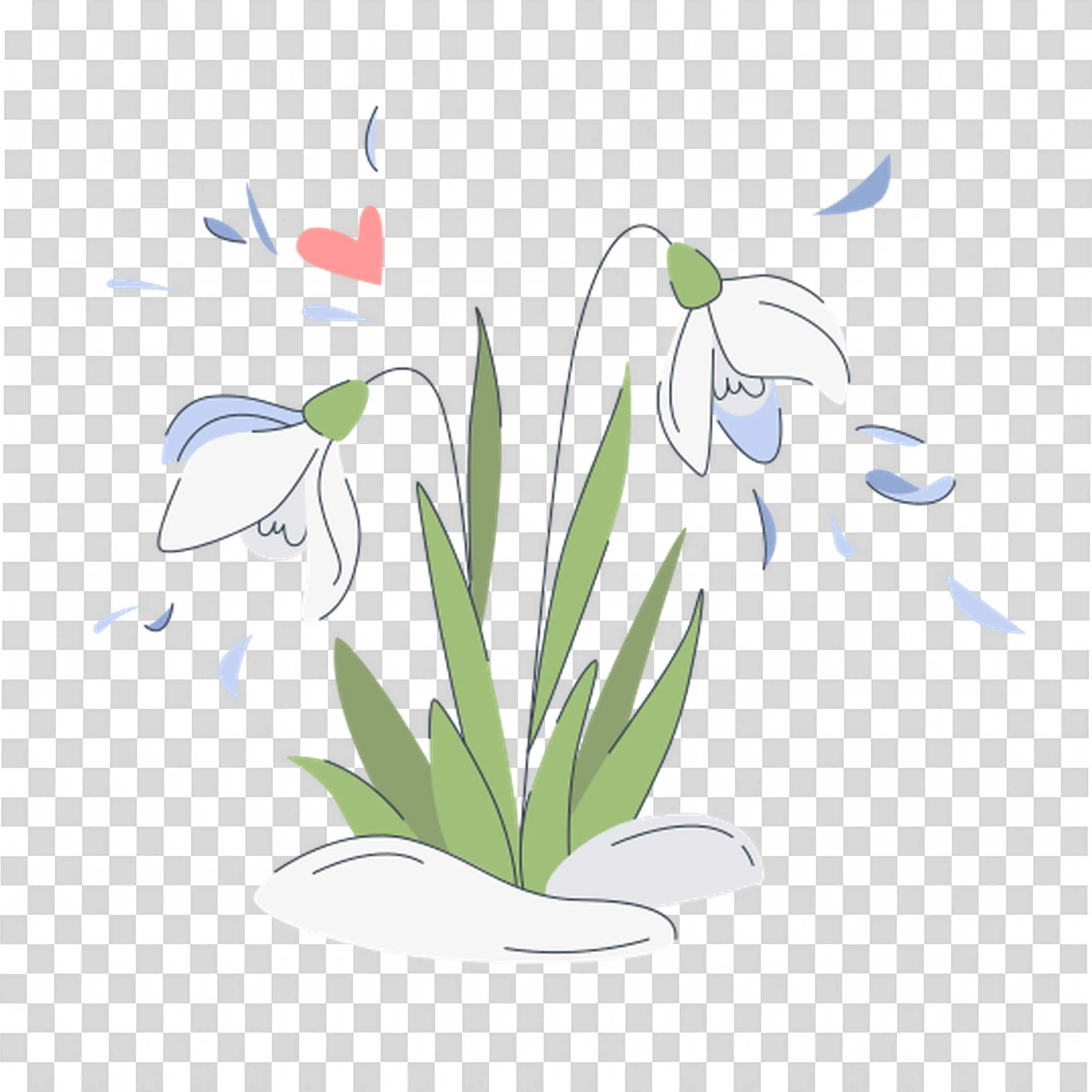 White Bell Flowers Represent Peace and Renewal PNG