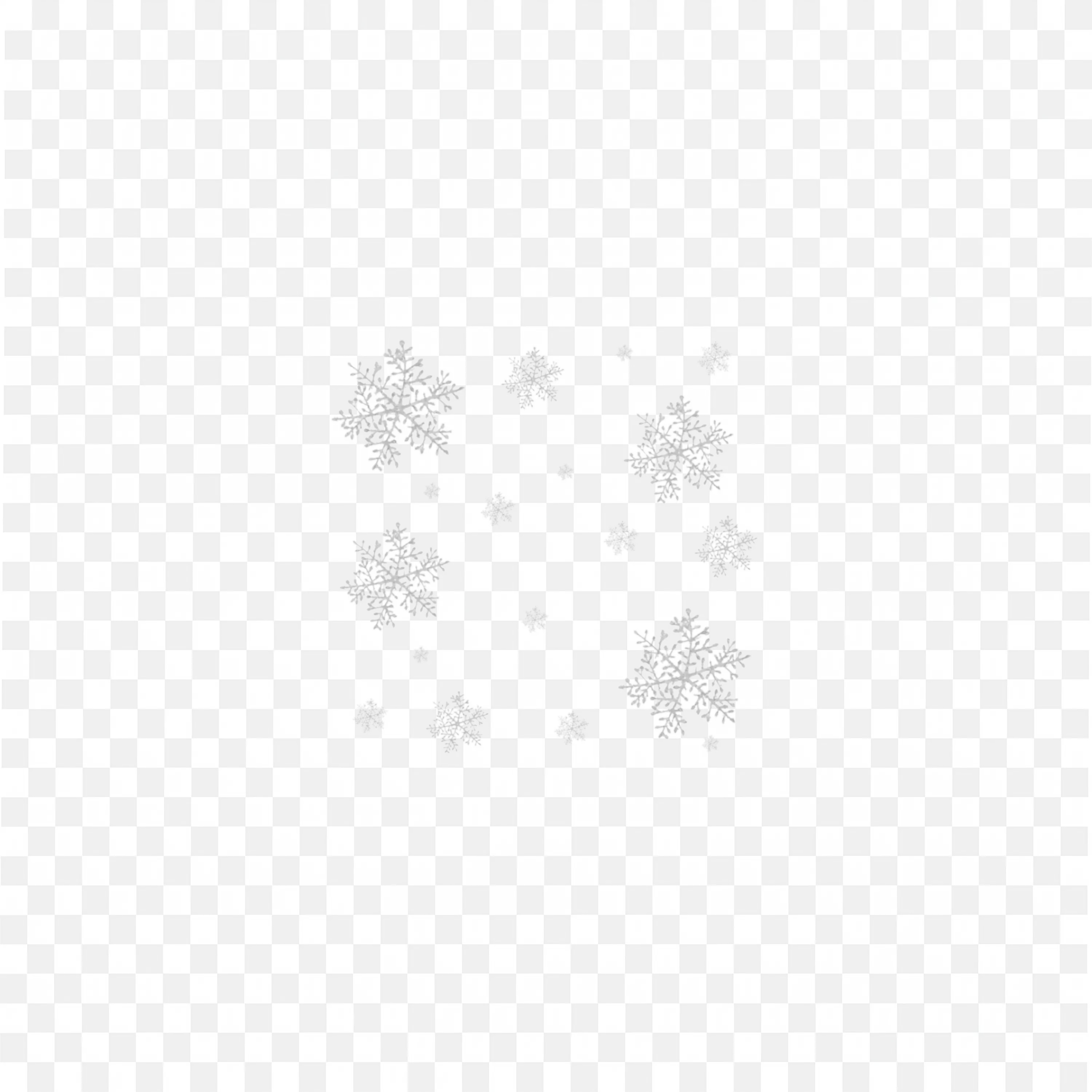 White Snowflakes Falling PNG Winter Nature Image Download