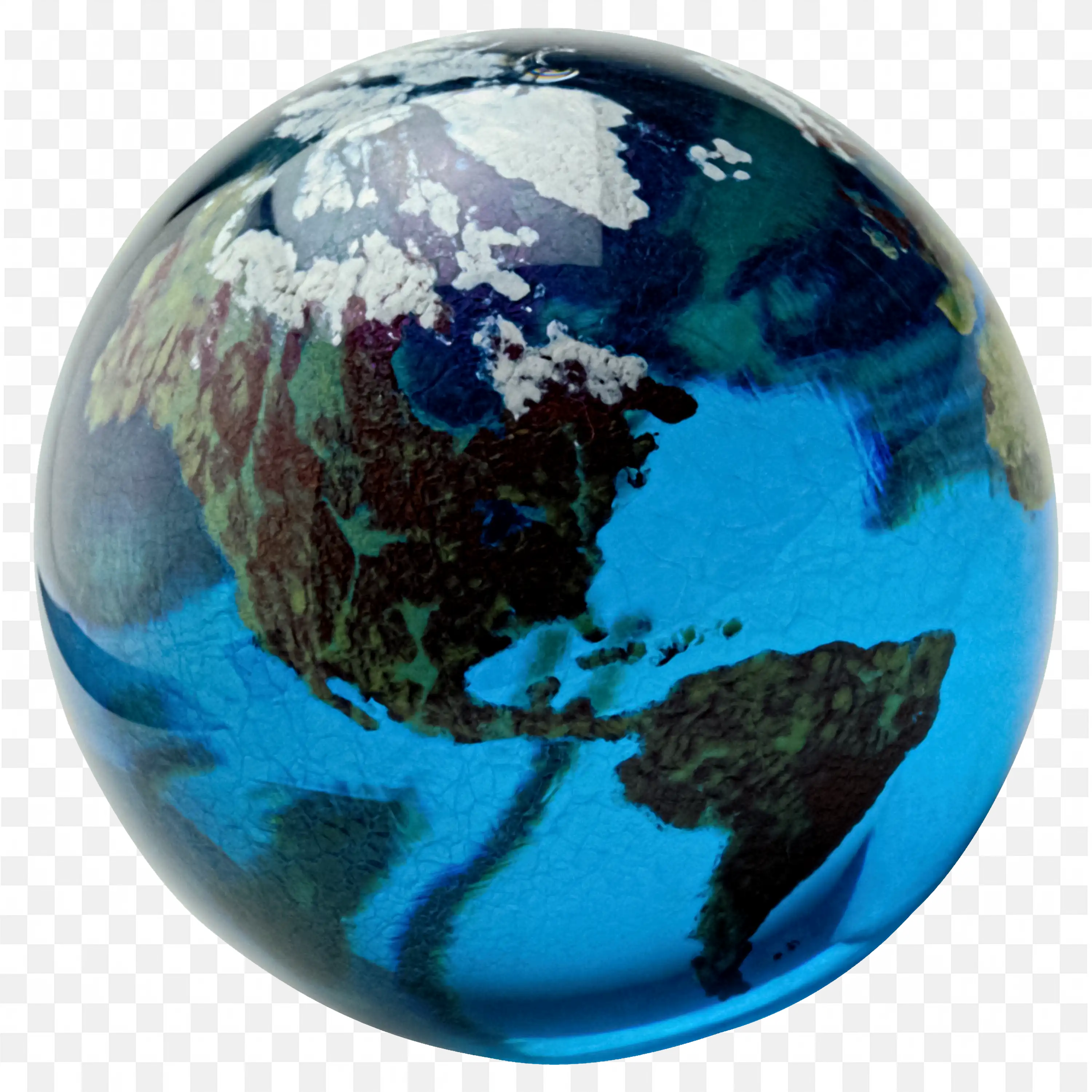 World Globe Earth View from Africa and Europe PNG Art