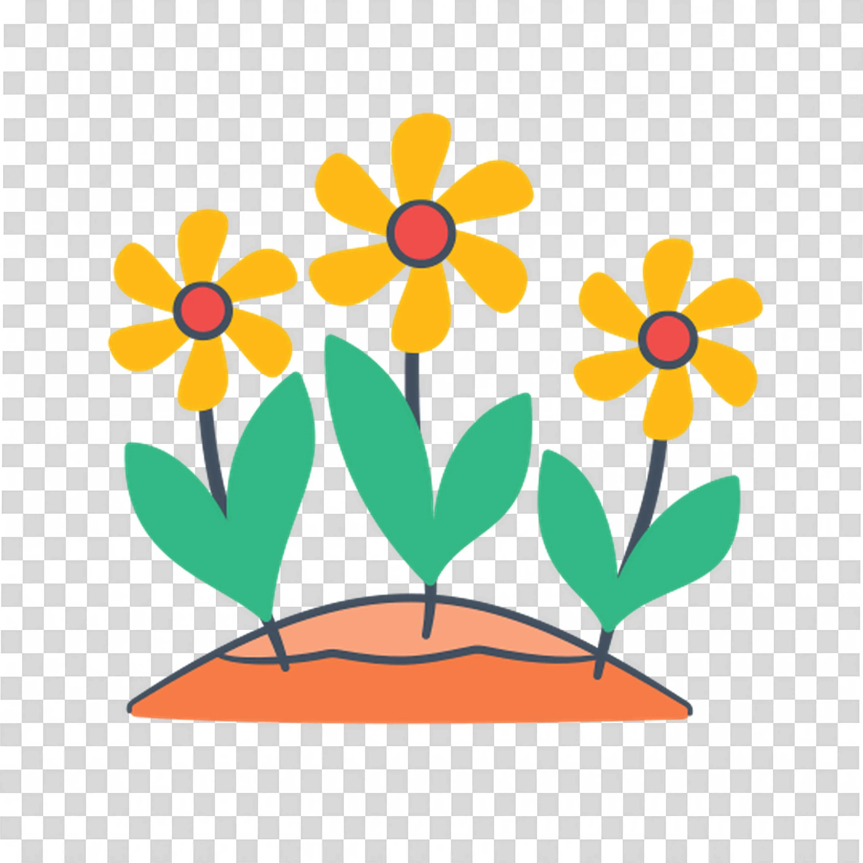 Yellow Flowers Blooming on a Fresh Green Spring Hill