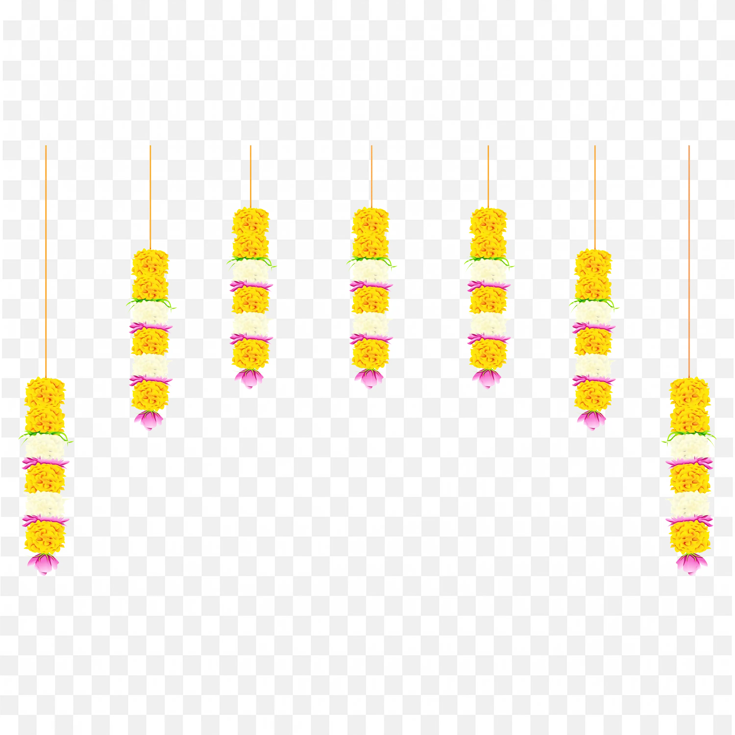 Yellow Lights PNG Hanging Bulbs Glow Decoration Clip Art