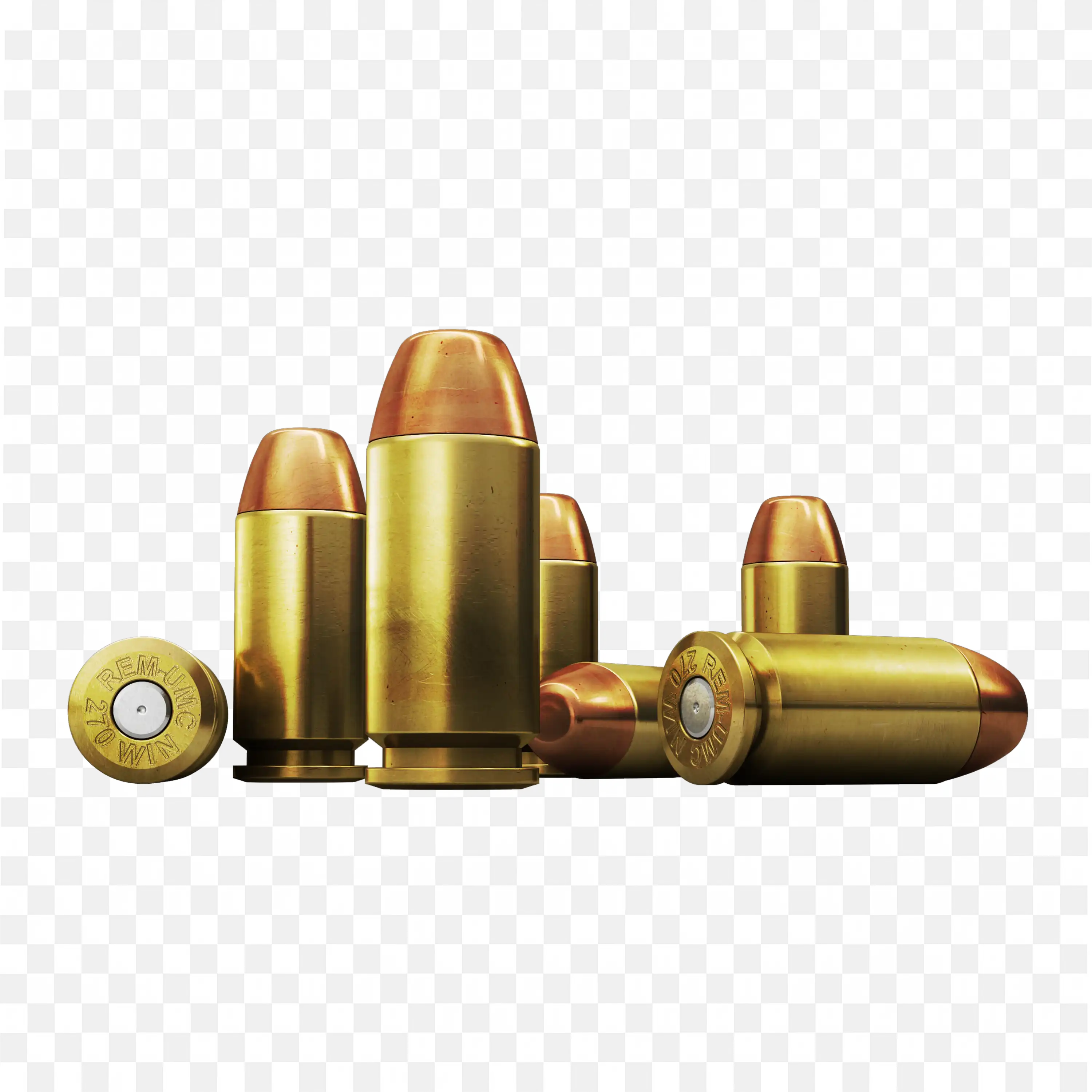 .270 Winchester REM UMC Cartridges PNG Transparent