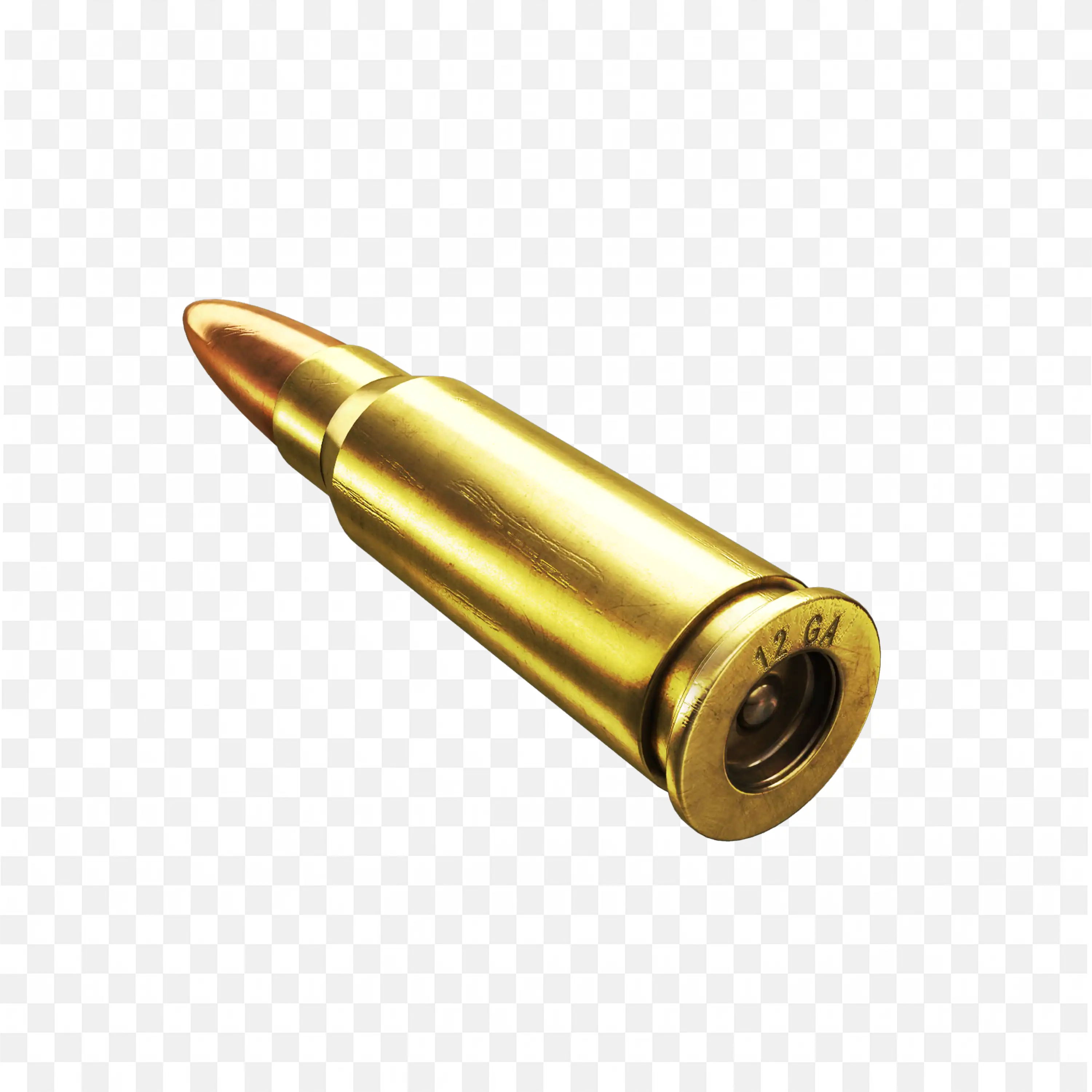 12 GA Shotgun Shell Bullet PNG Transparent Background