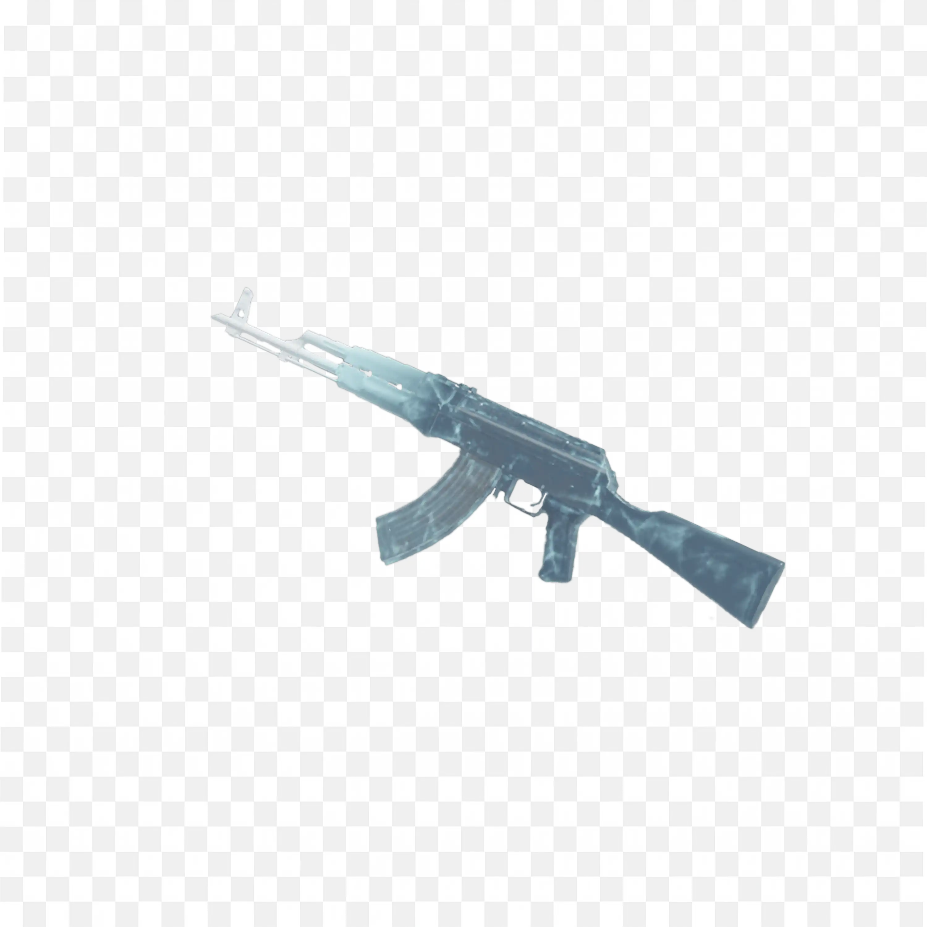 AKM Ice Crystal Skin PUBG Mobile BGMI Rifle PNG Transparent