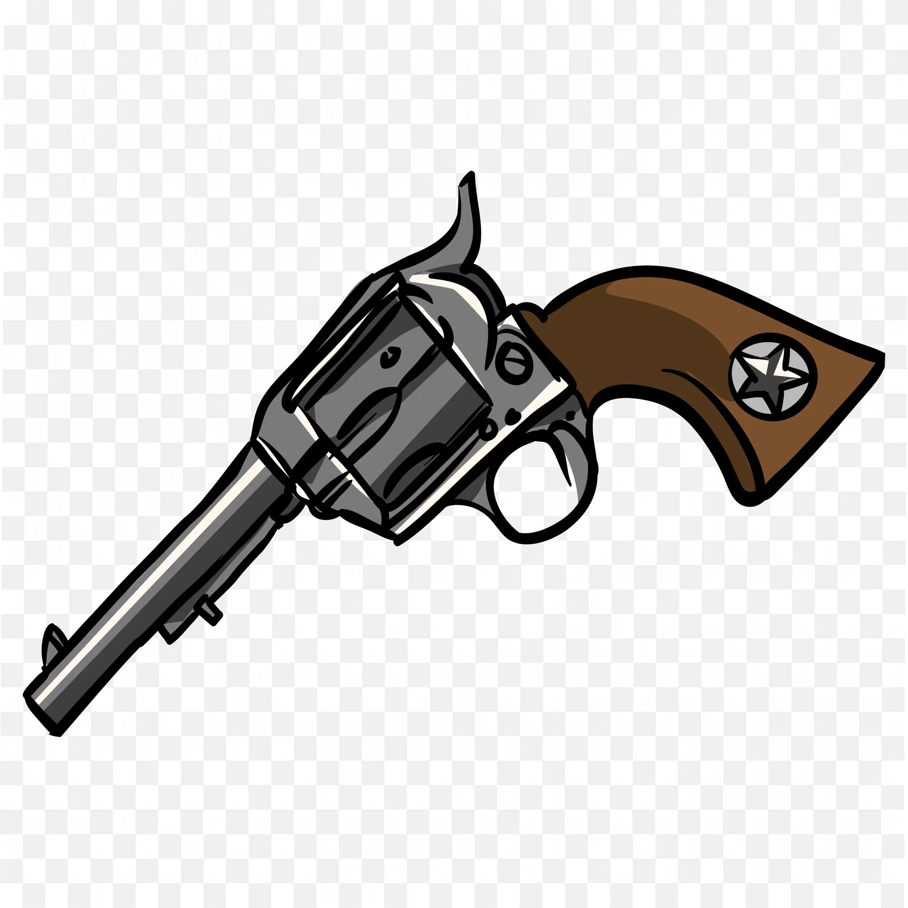 Cartoon Revolver Gun PNG Transparent Free Download