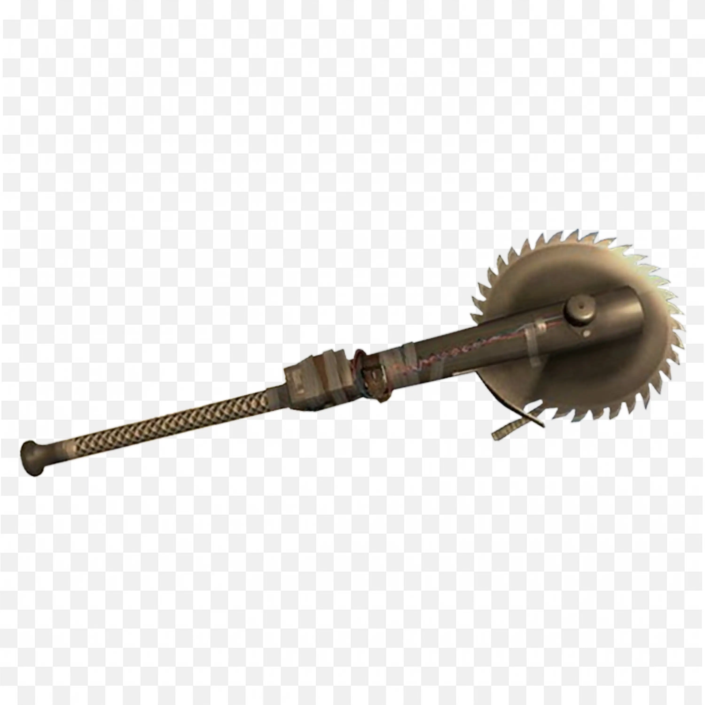 Circular Saw Melee Weapon PNG Side View Art for Game Use