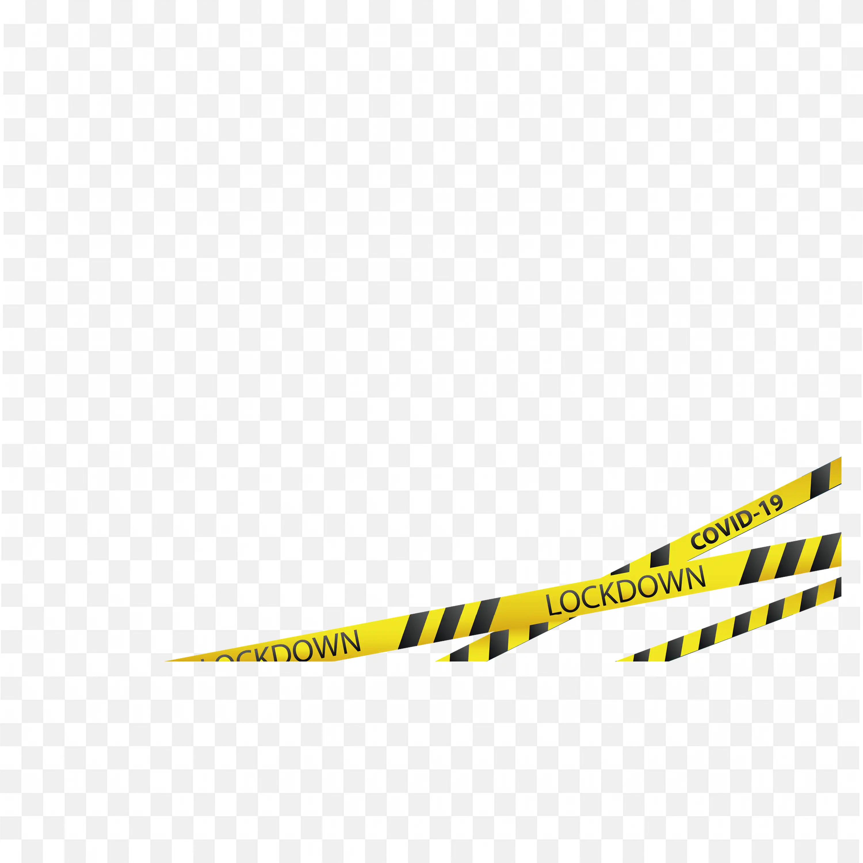 COVID-19 Africa Lockdown Caution Tape Illustration PNG Transparent