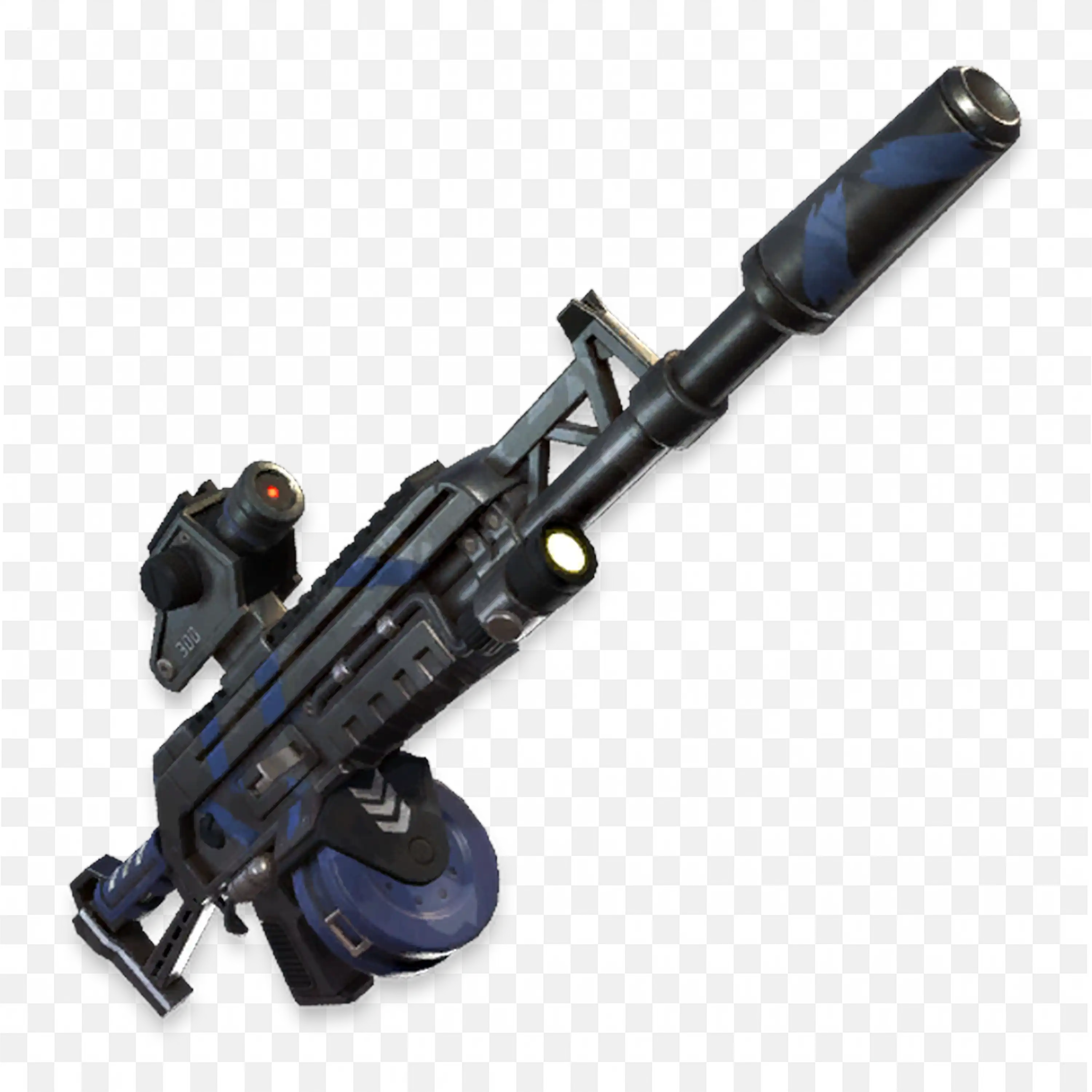 Fortnite Tactical Suppressed Light Machine Gun Skin Art PNG