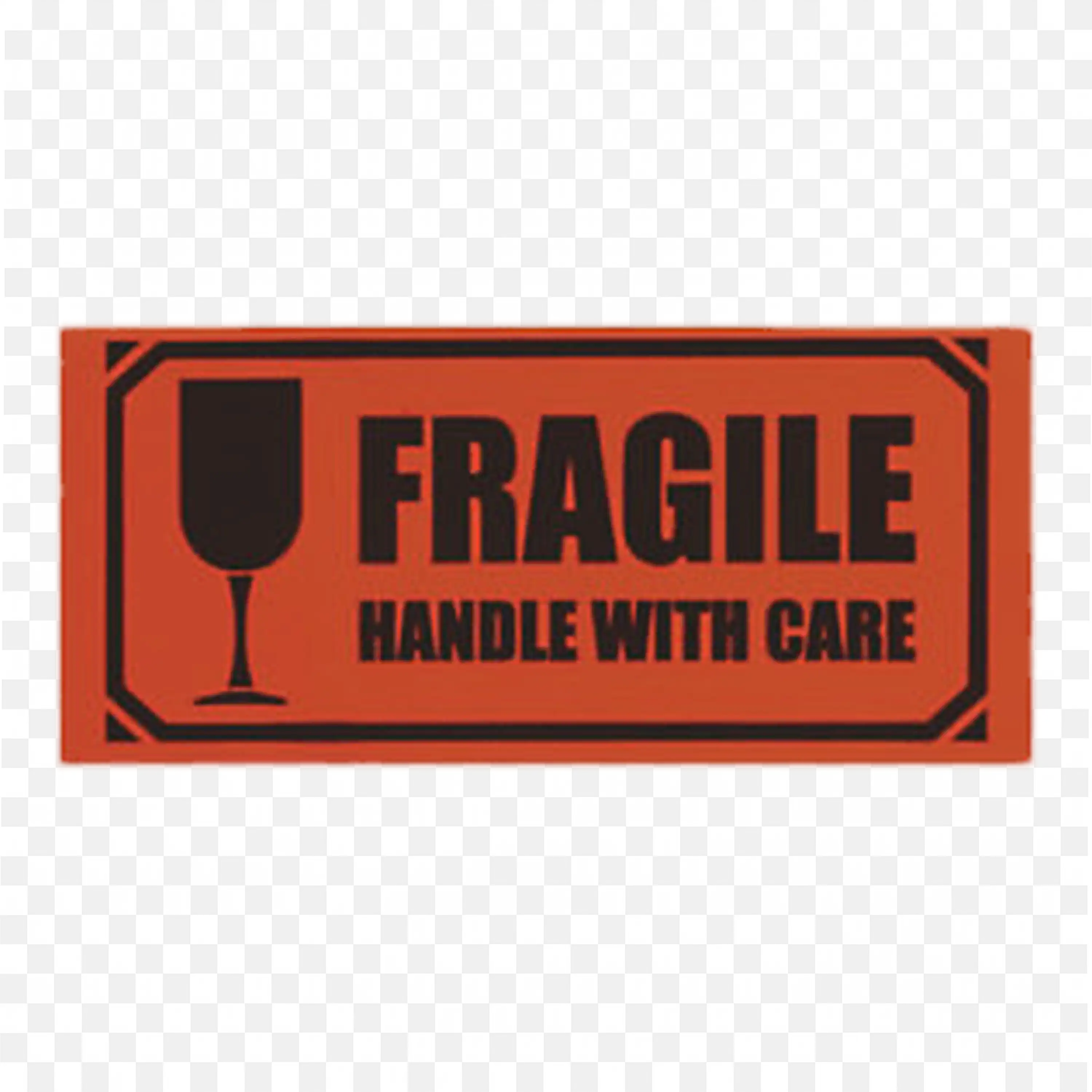 Fragile Handle With Care Sign PNG Transparent Background