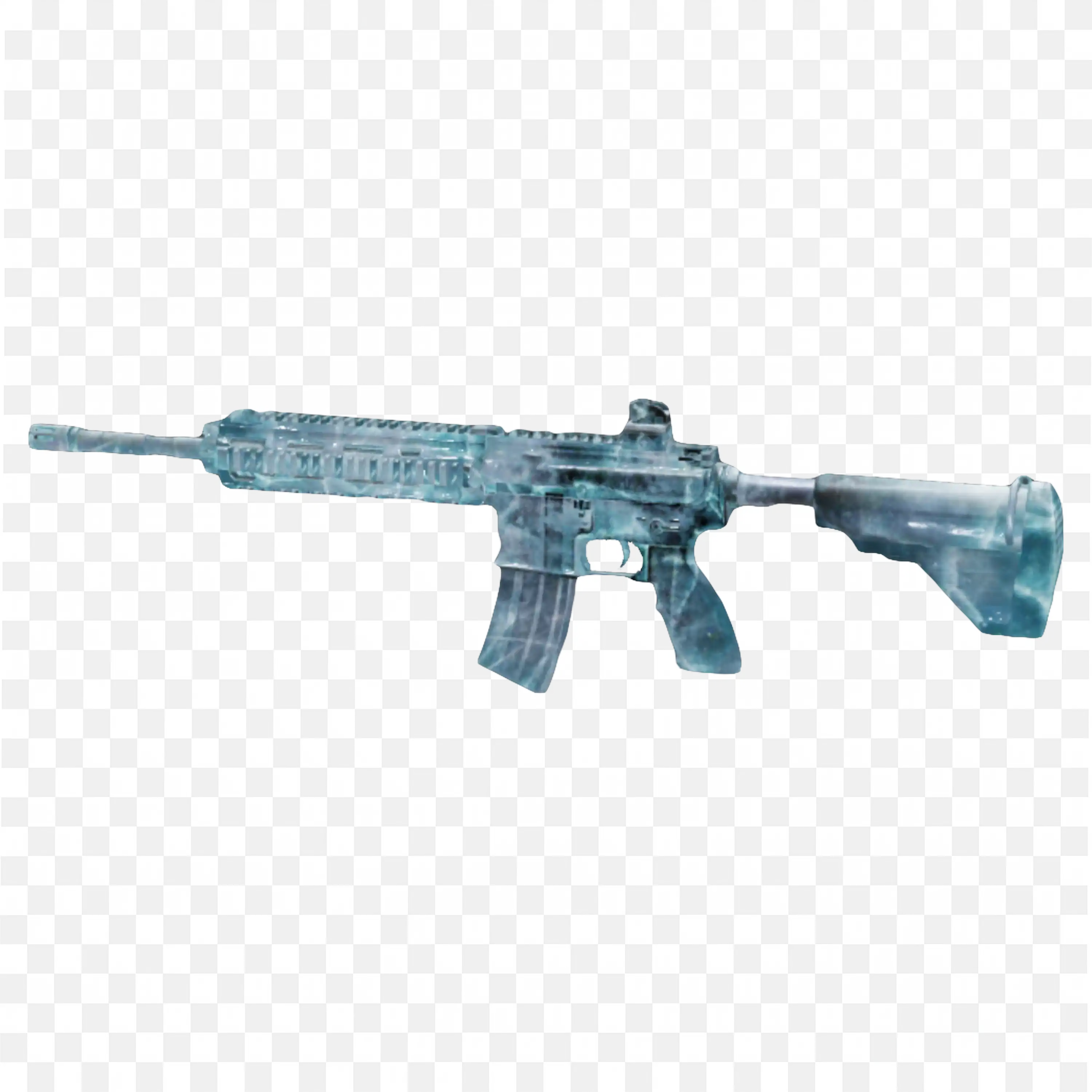 Ice M4A1 Skin Rifle PUBG Mobile BGMI Gun Art PNG