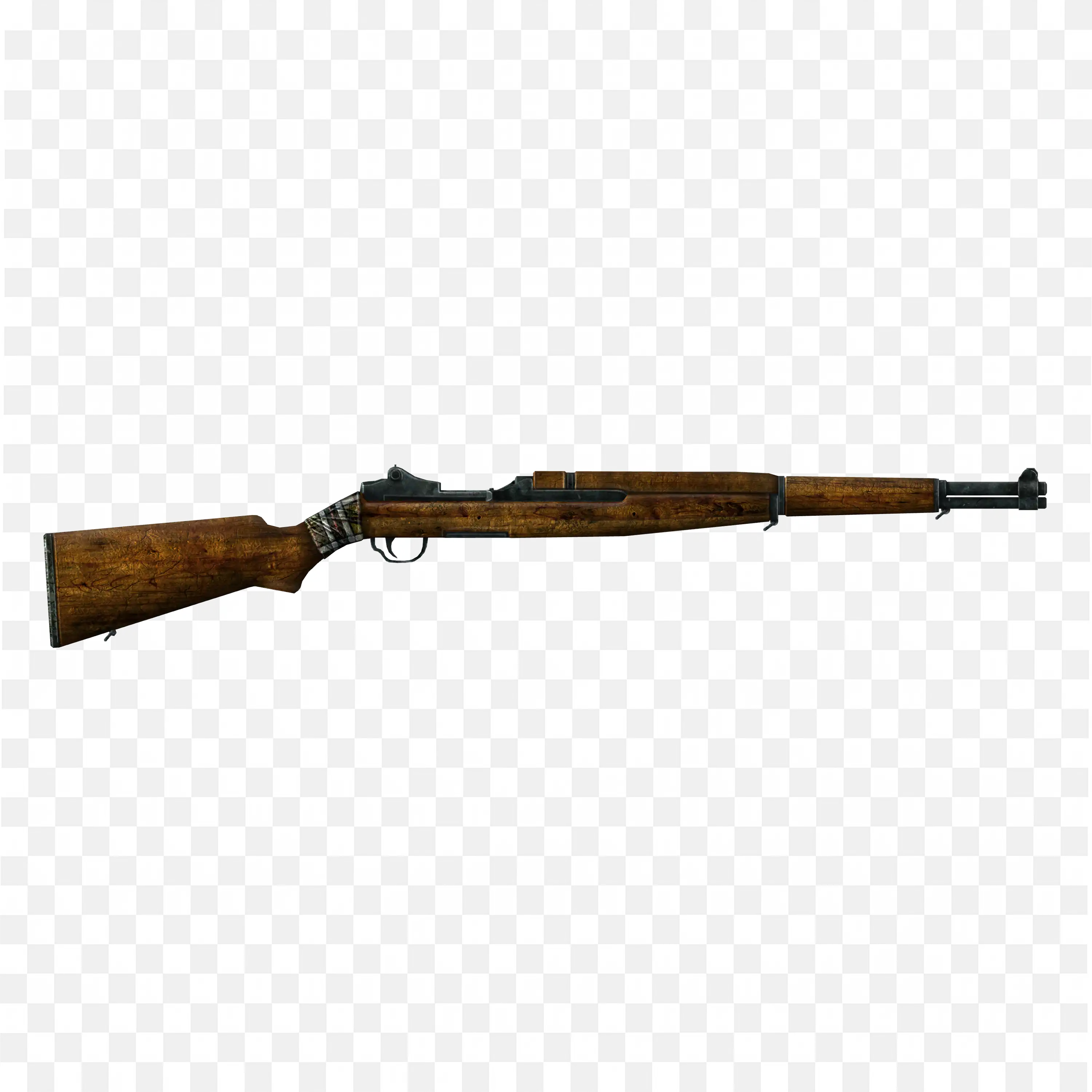 M1 Garand Rifle PNG Classic Military Gun Side View Transparent