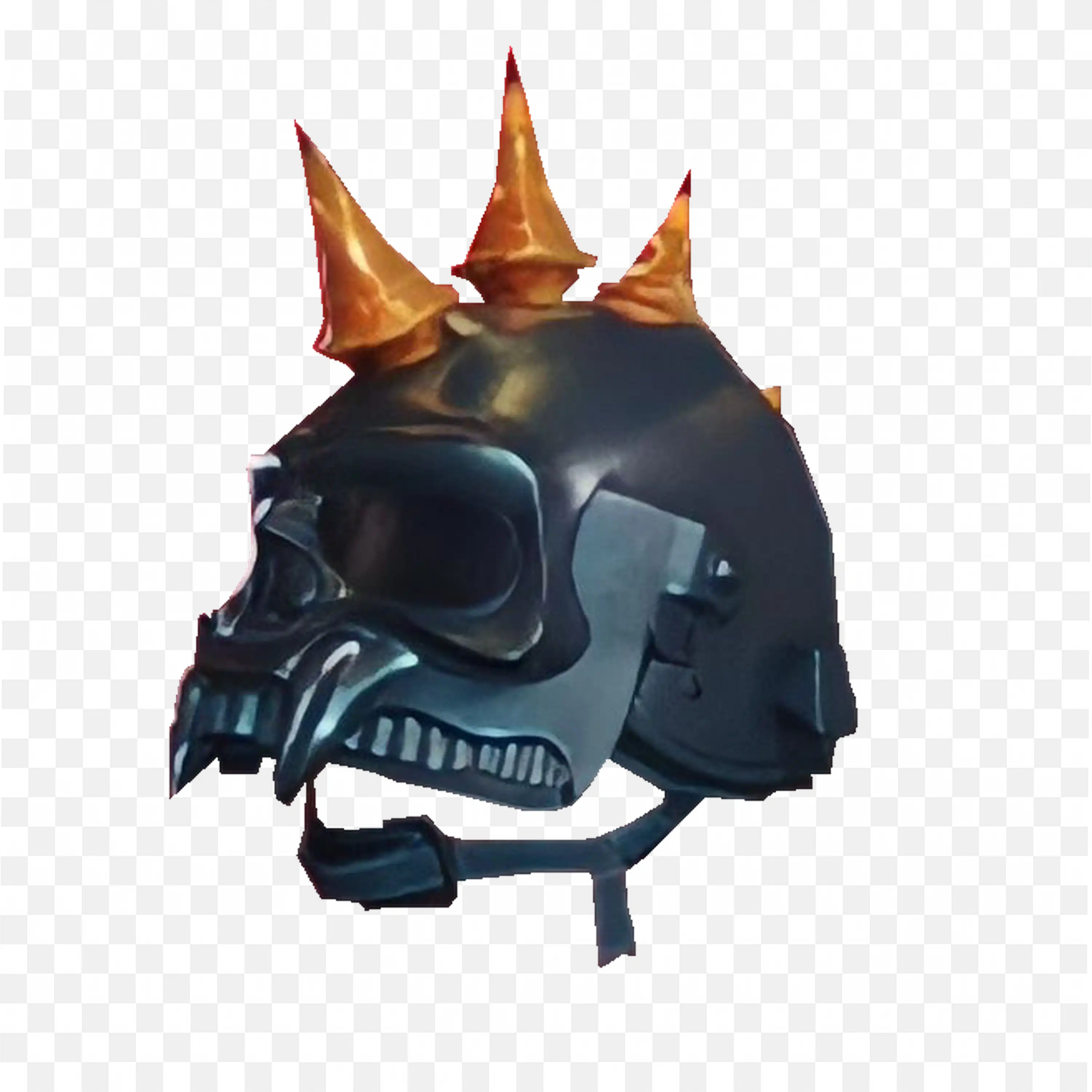 Spiked Skull Tactical Helmet PNG Side View Transparent