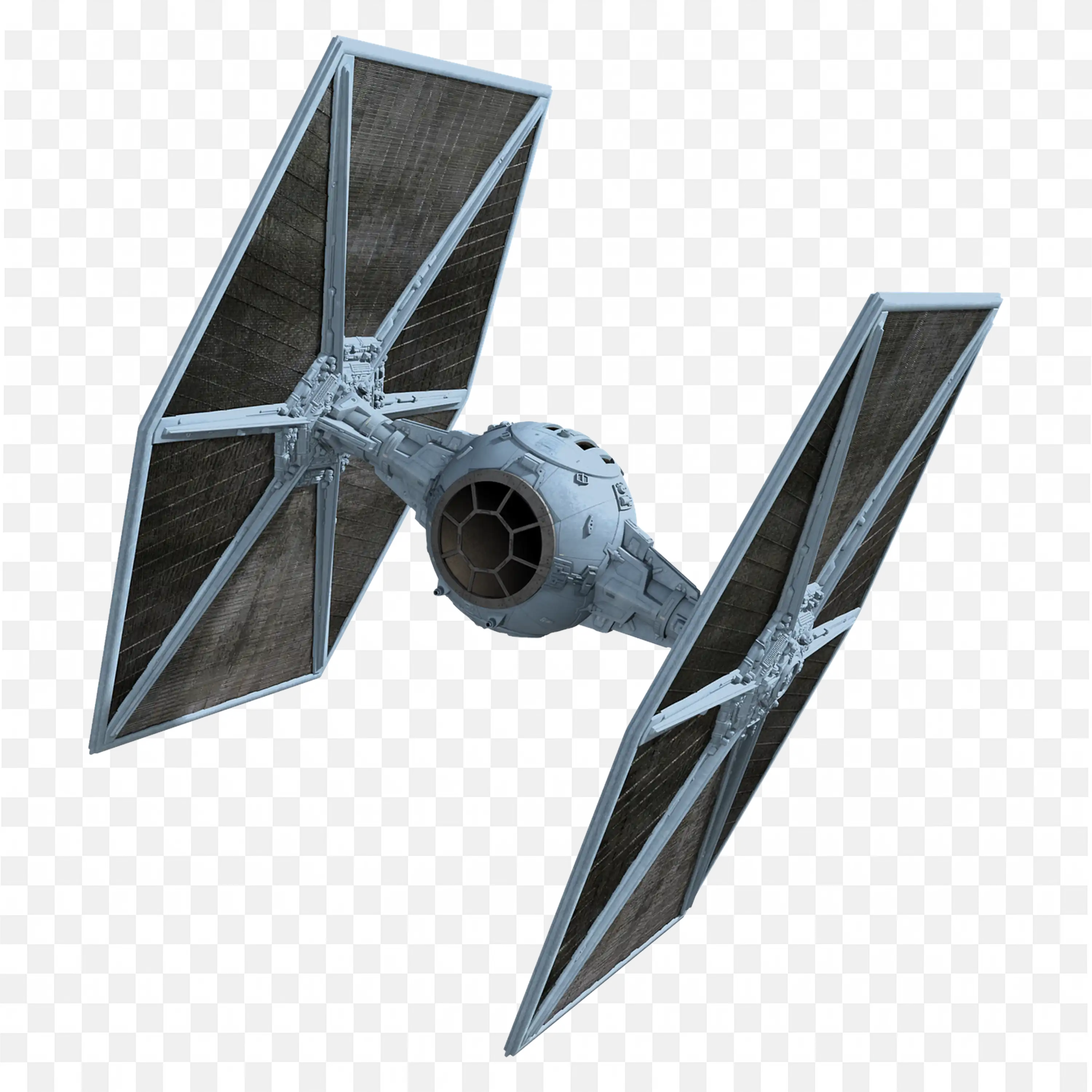 Star Wars TIE Fighter PNG Spacecraft with Wings and Details