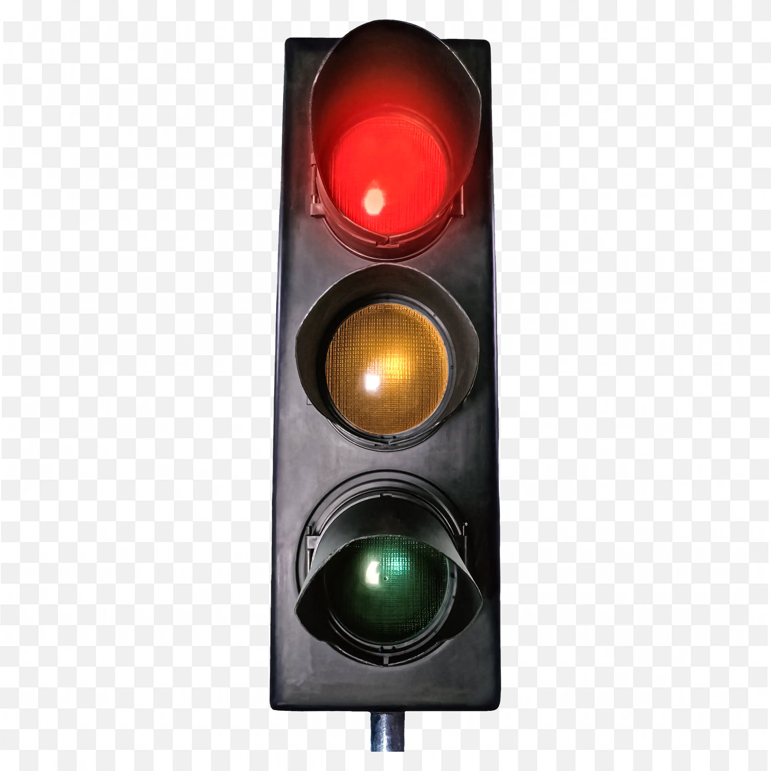 Traffic Signal Red and Yellow Light On PNG Image Transparent Background