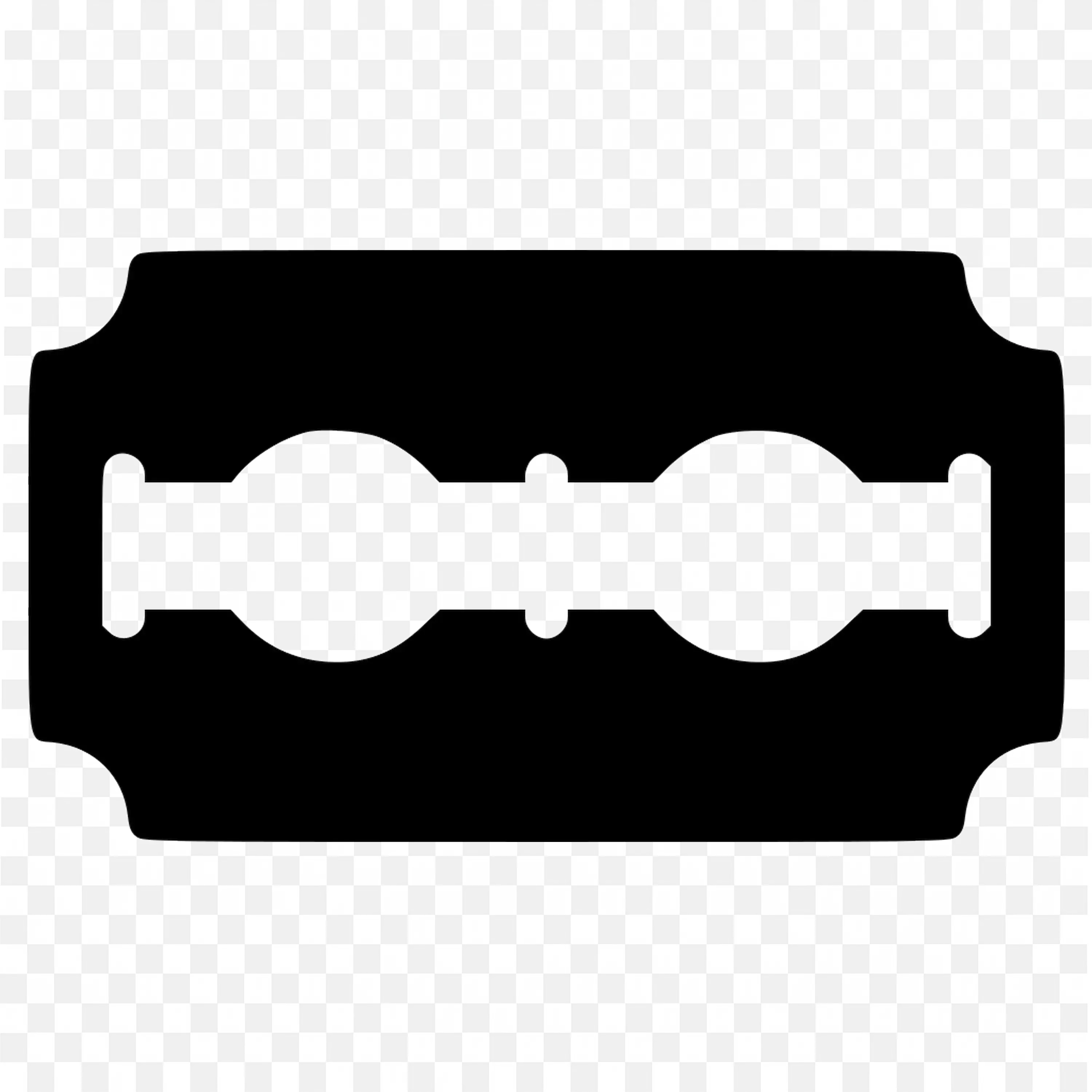 Black Blade Shadow With Sharp Cutouts Design Png Download