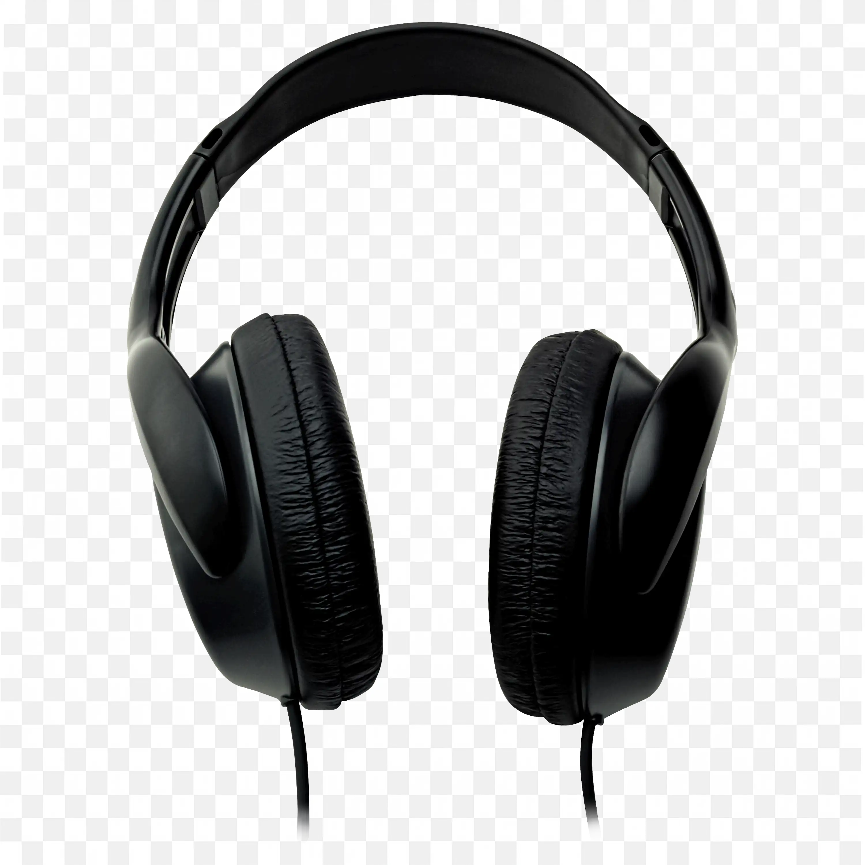 Black Ear Headphones With Cushioned Ear Cups Png Download