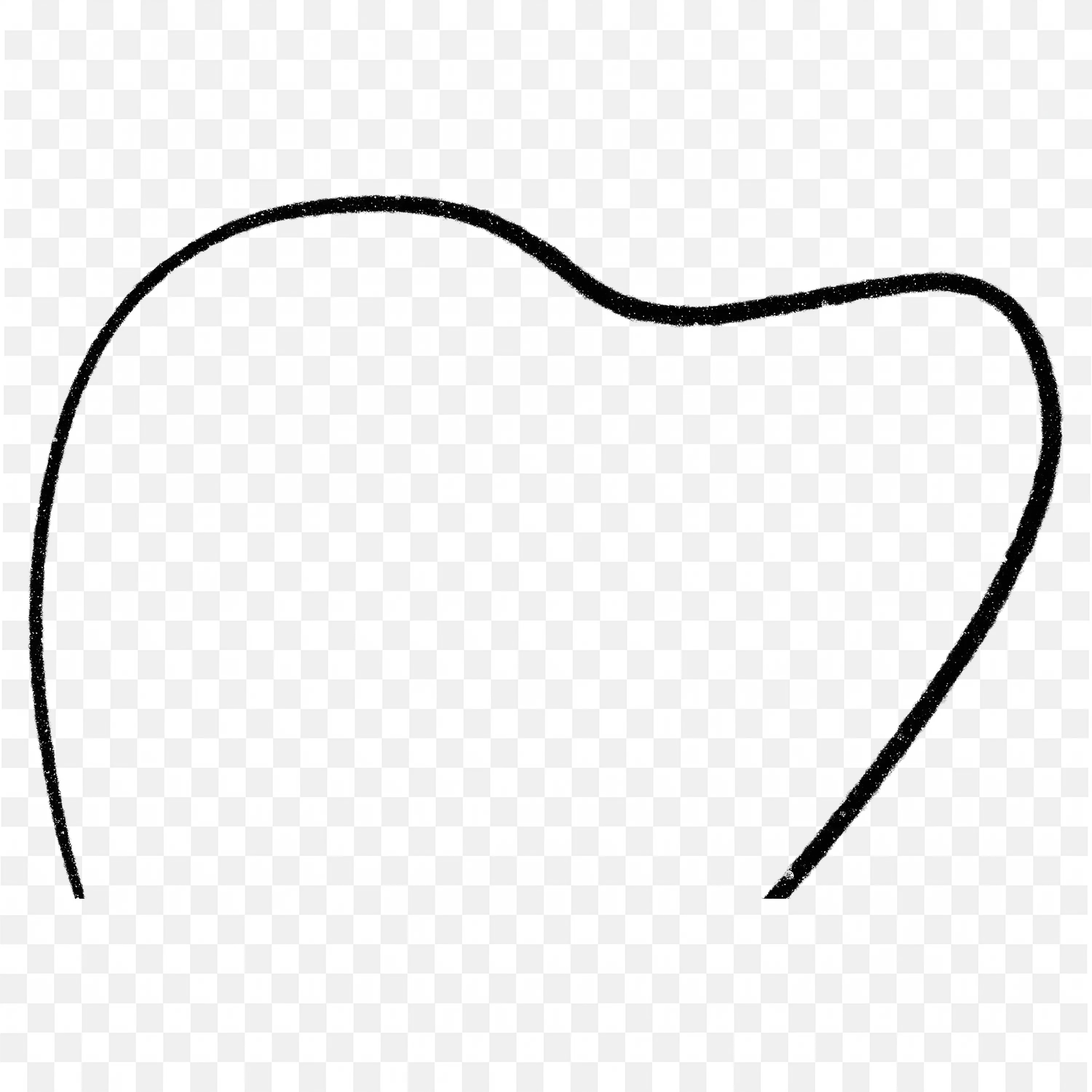 Black Outline With Smooth Curved Edges Free Png Download