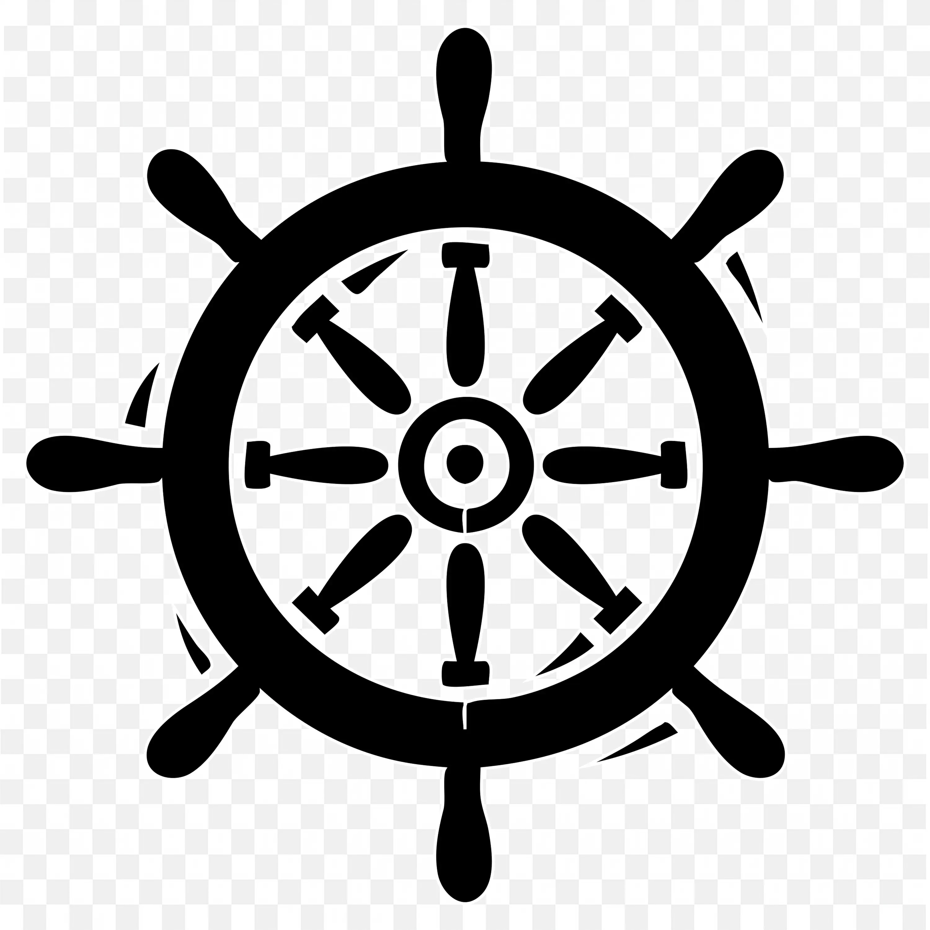 Black Ship Steering Wheel Icon Symbol Free Png Download