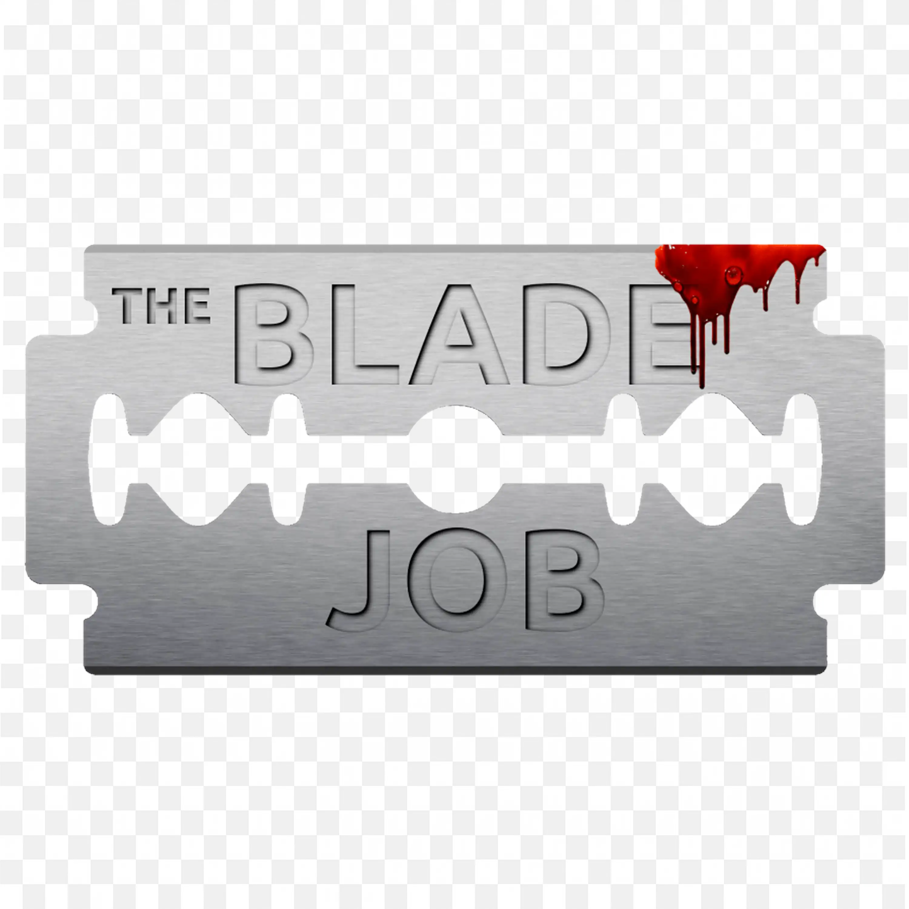 Bloody Razor Blade With The Blade Job Text Free Png Download