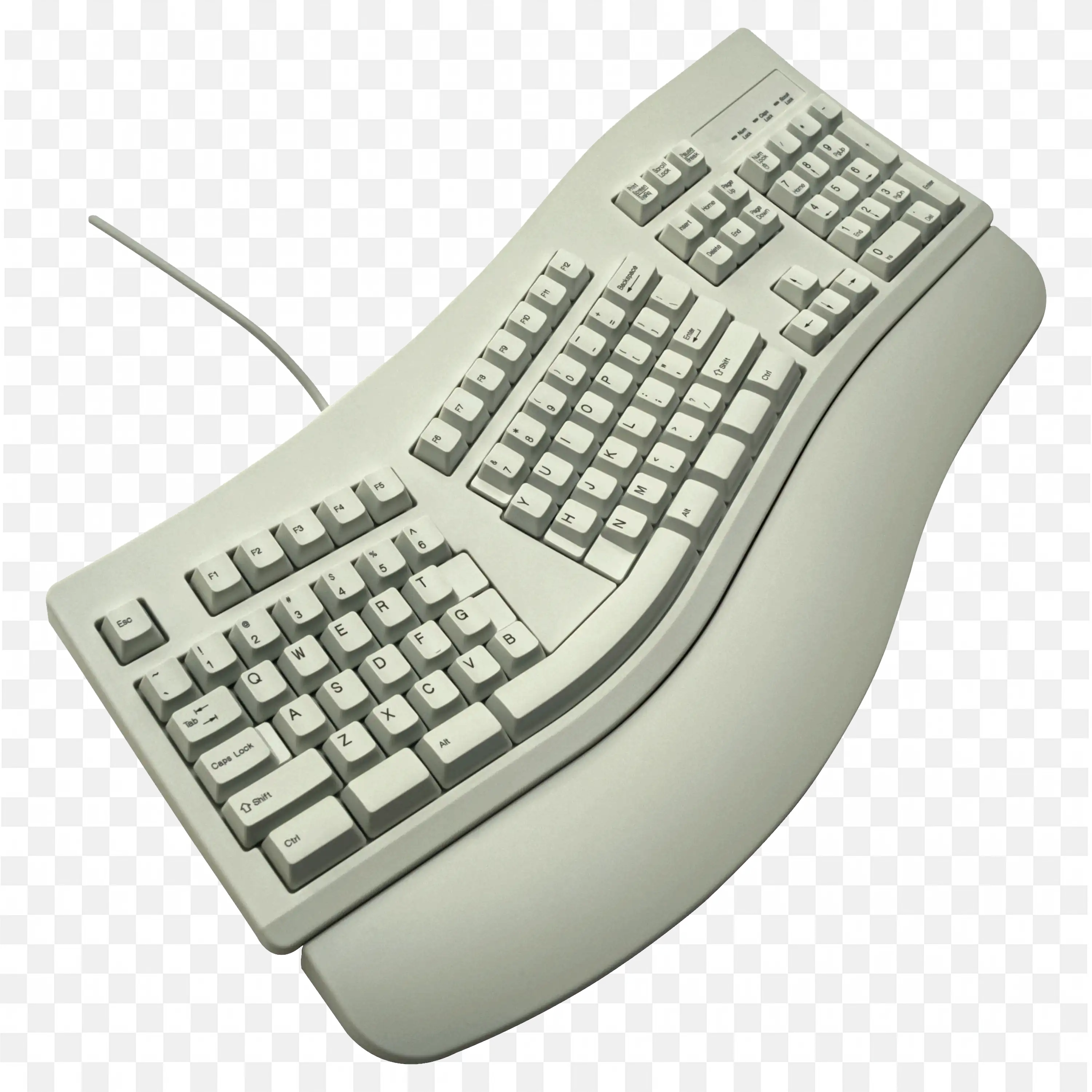 Ergonomic Computer Keyboard With Wrist Rest For Comfort Png