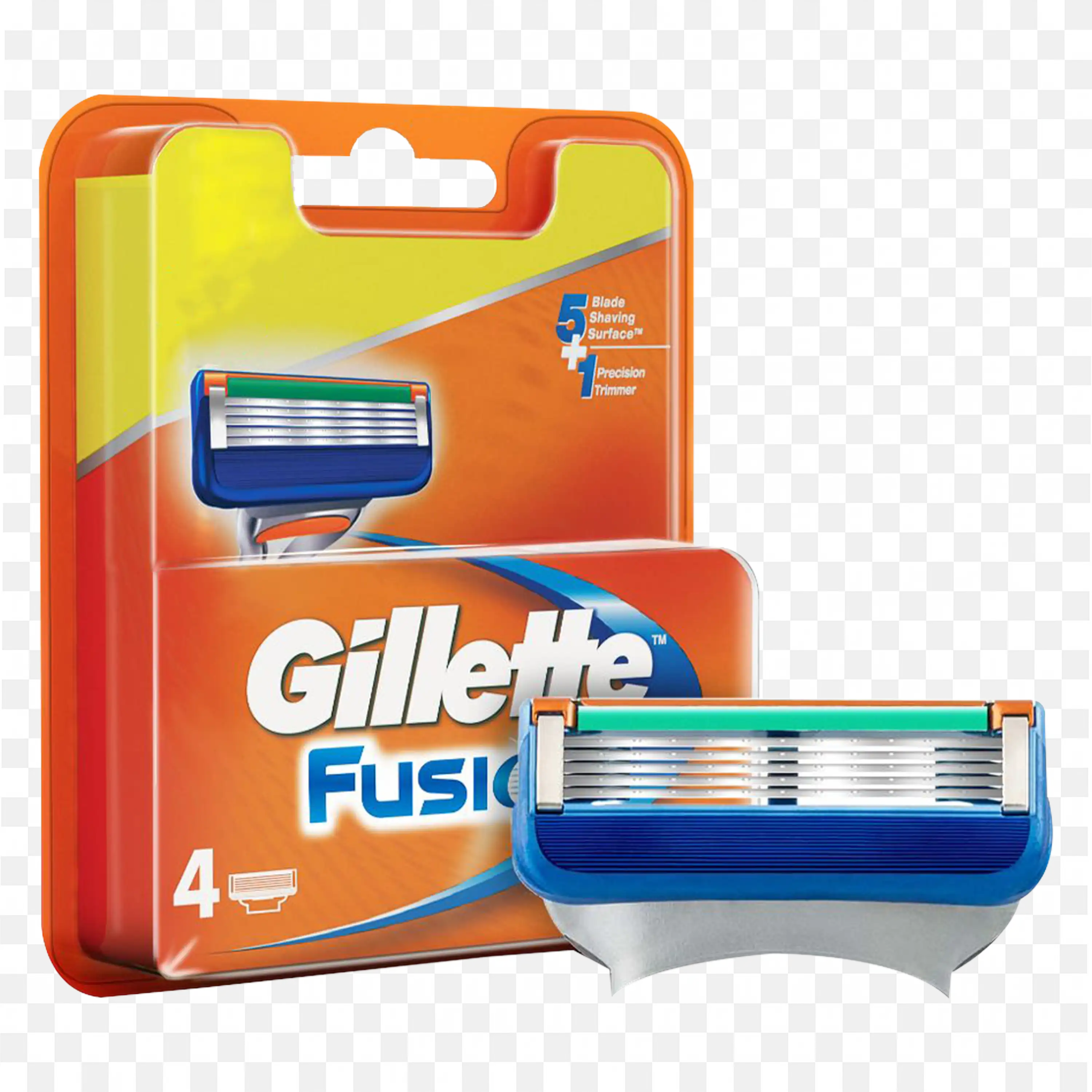 Gillette Fusion Razor Blade Pack With A Single Razor Png