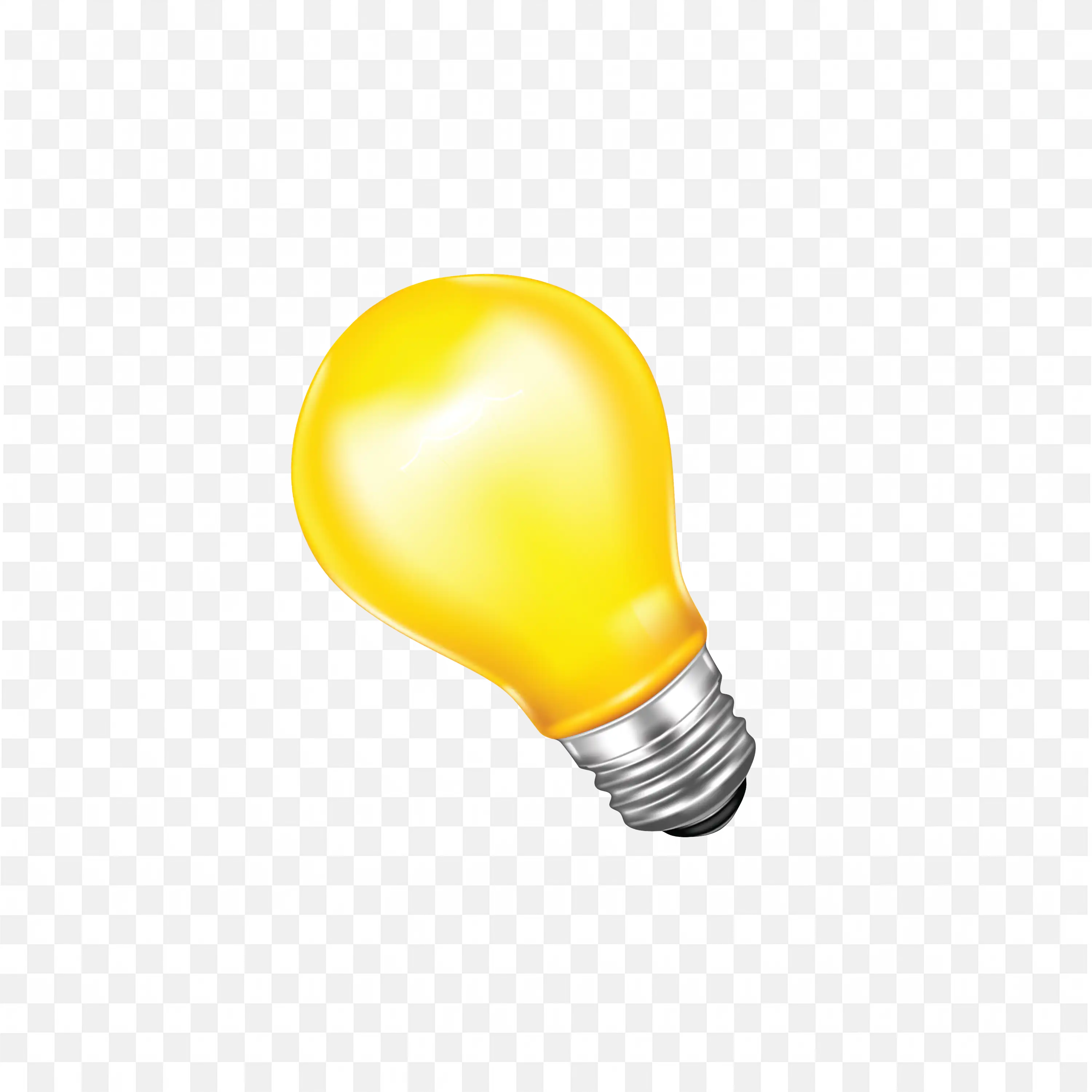 Glowing Yellow Light Bulb Foe Innovation Free Png Download