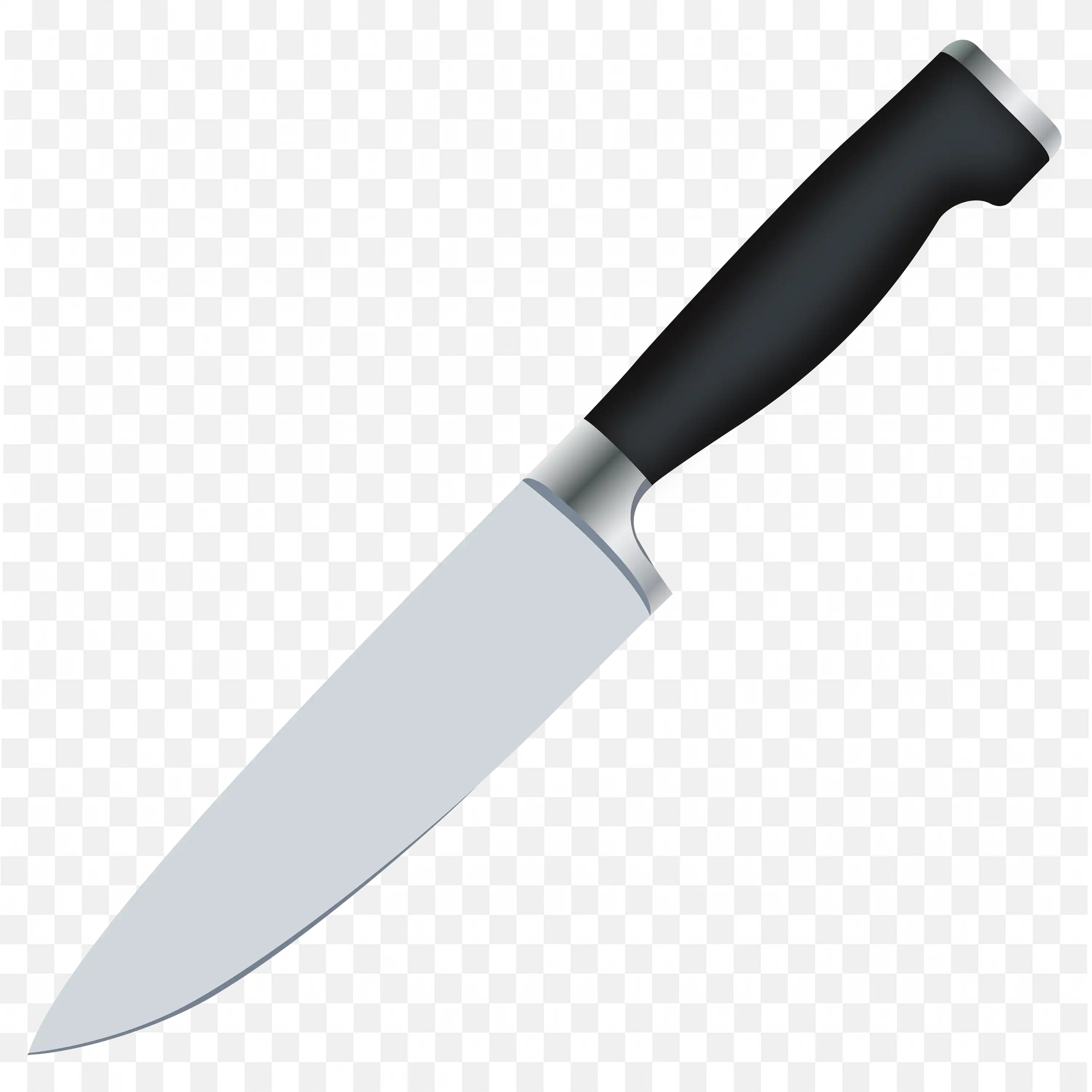 Kitchen Chef Knife With Black Handle Free Png Download