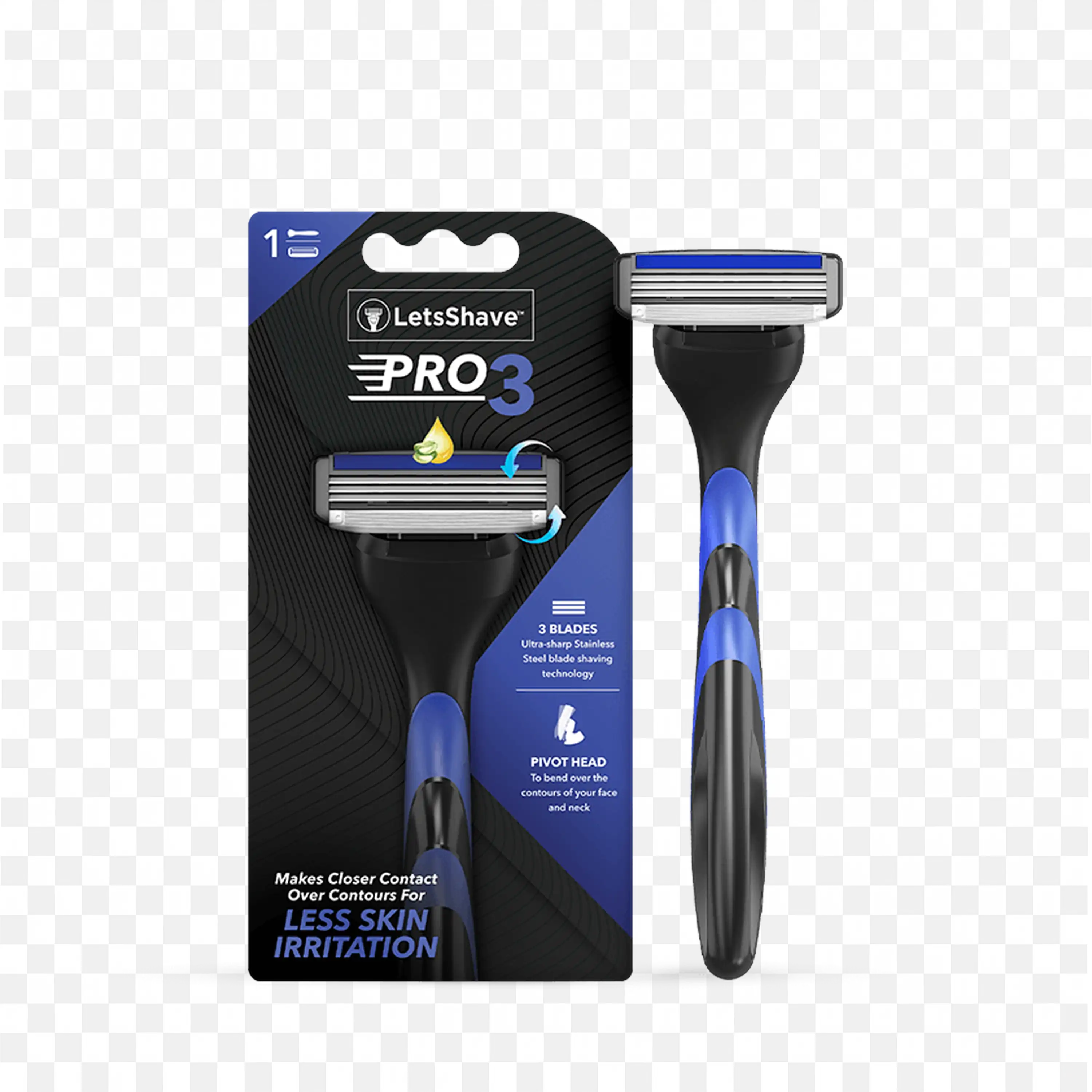 Lets Shave Pro 3 Razor For Less Skin Irritation Png Image