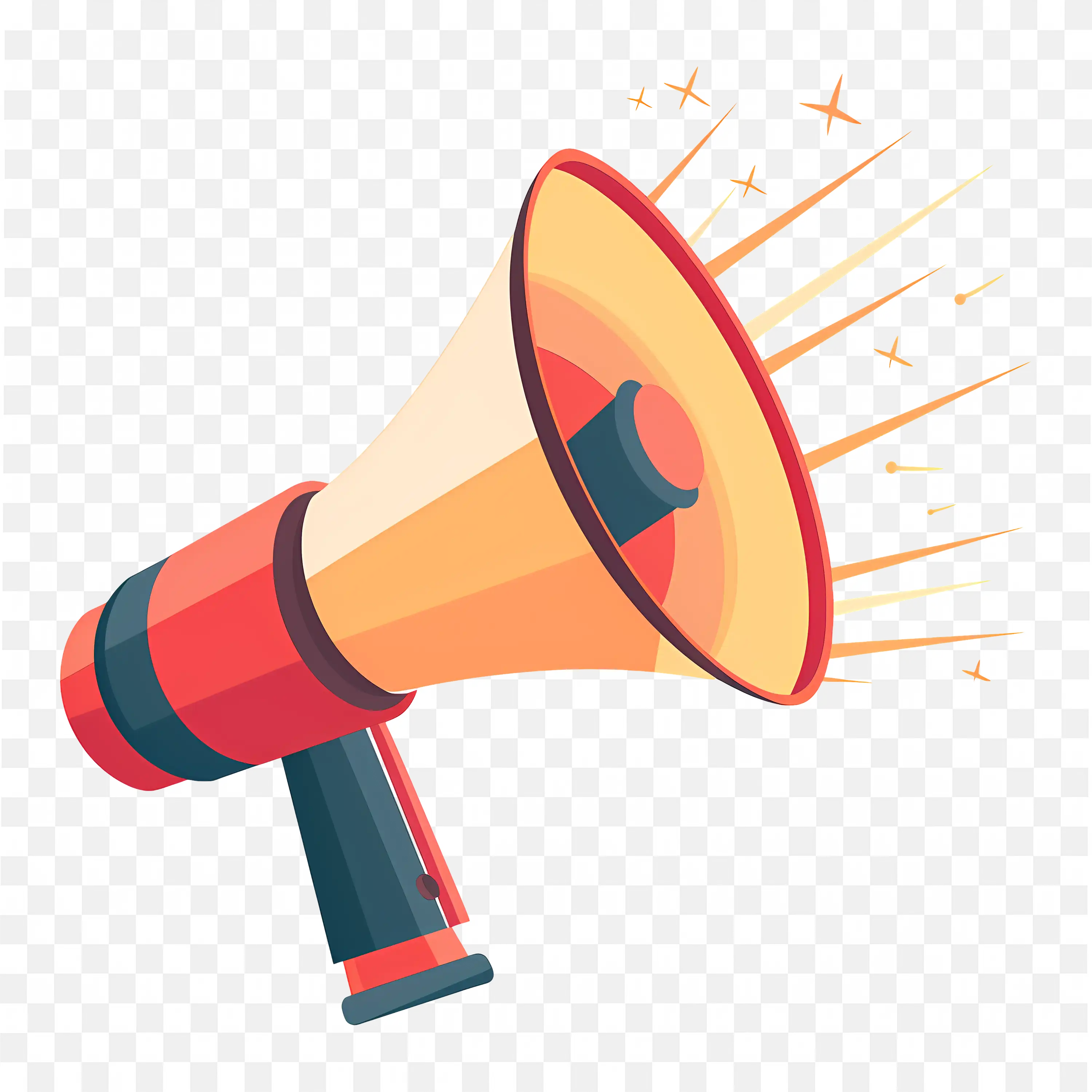 Megaphone With Sound Effects For Announcements Free Png