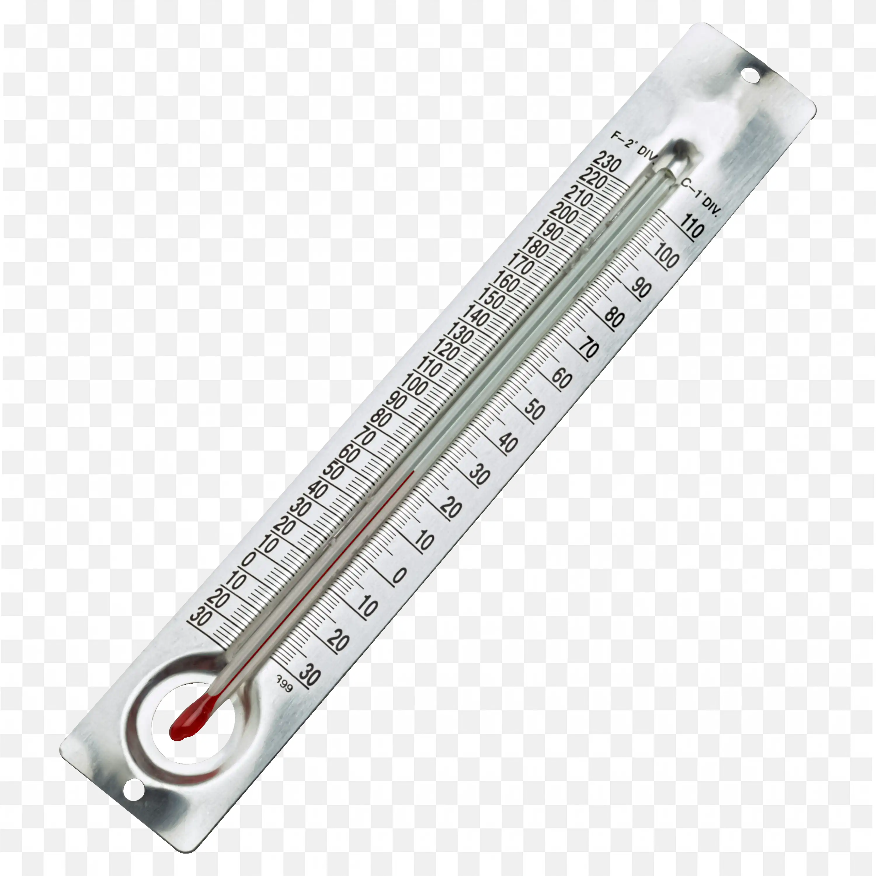 Metal Outdoor Thermometer With Celsius And Fahrenheit Scales