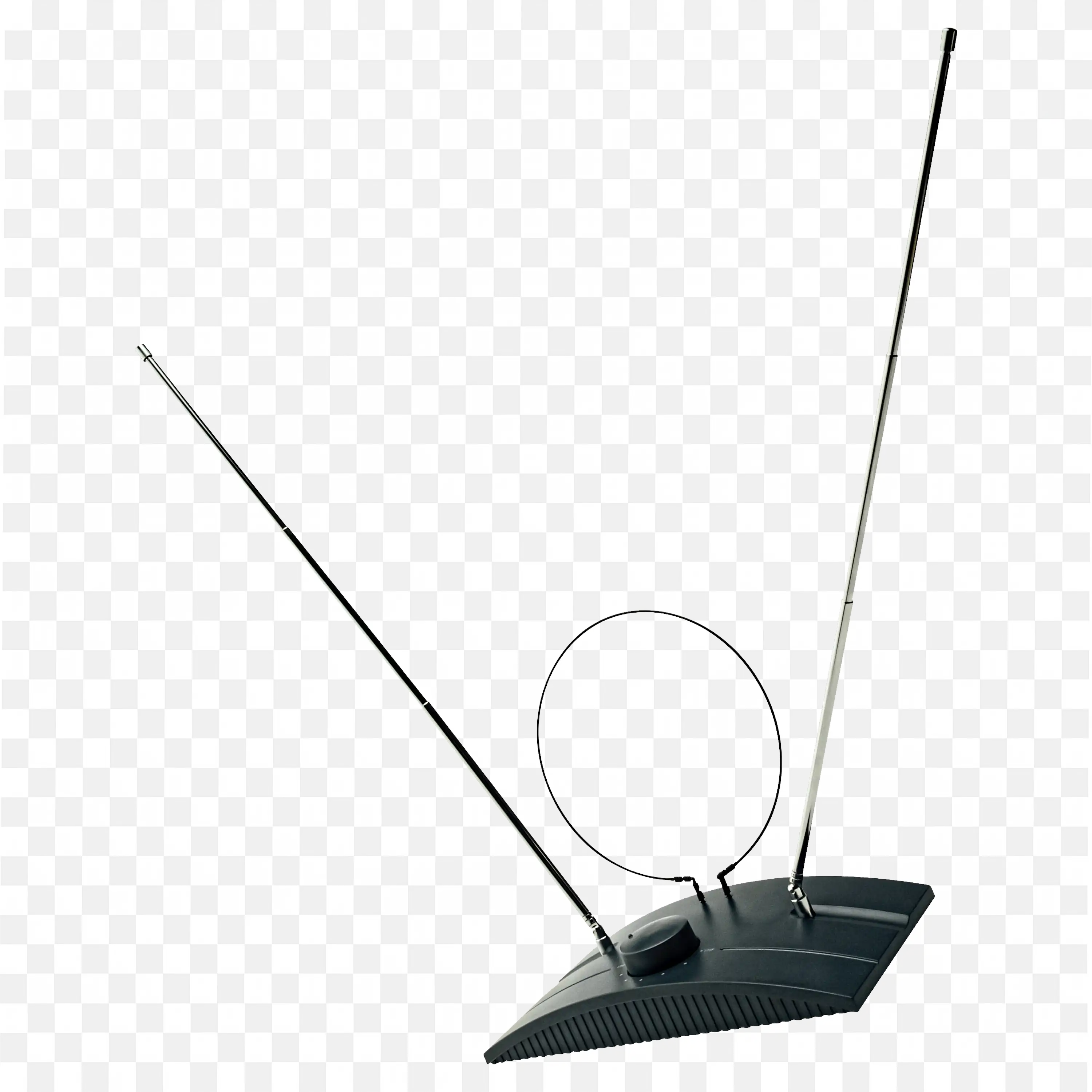 Modern Tv Antenna With Loop And Dipole Rods Free Png