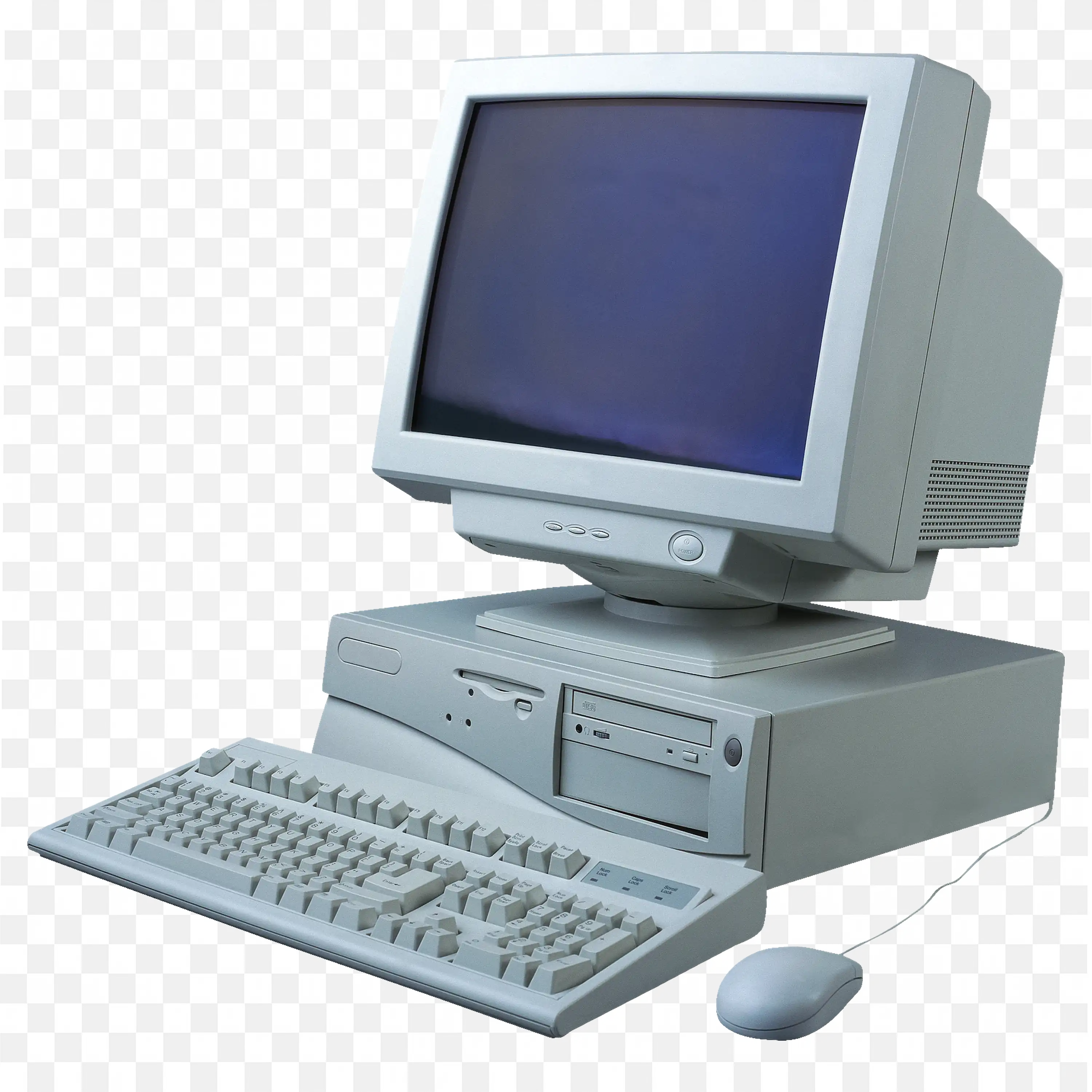 Old Desktop Computer With Crt Monitor Png Free Download