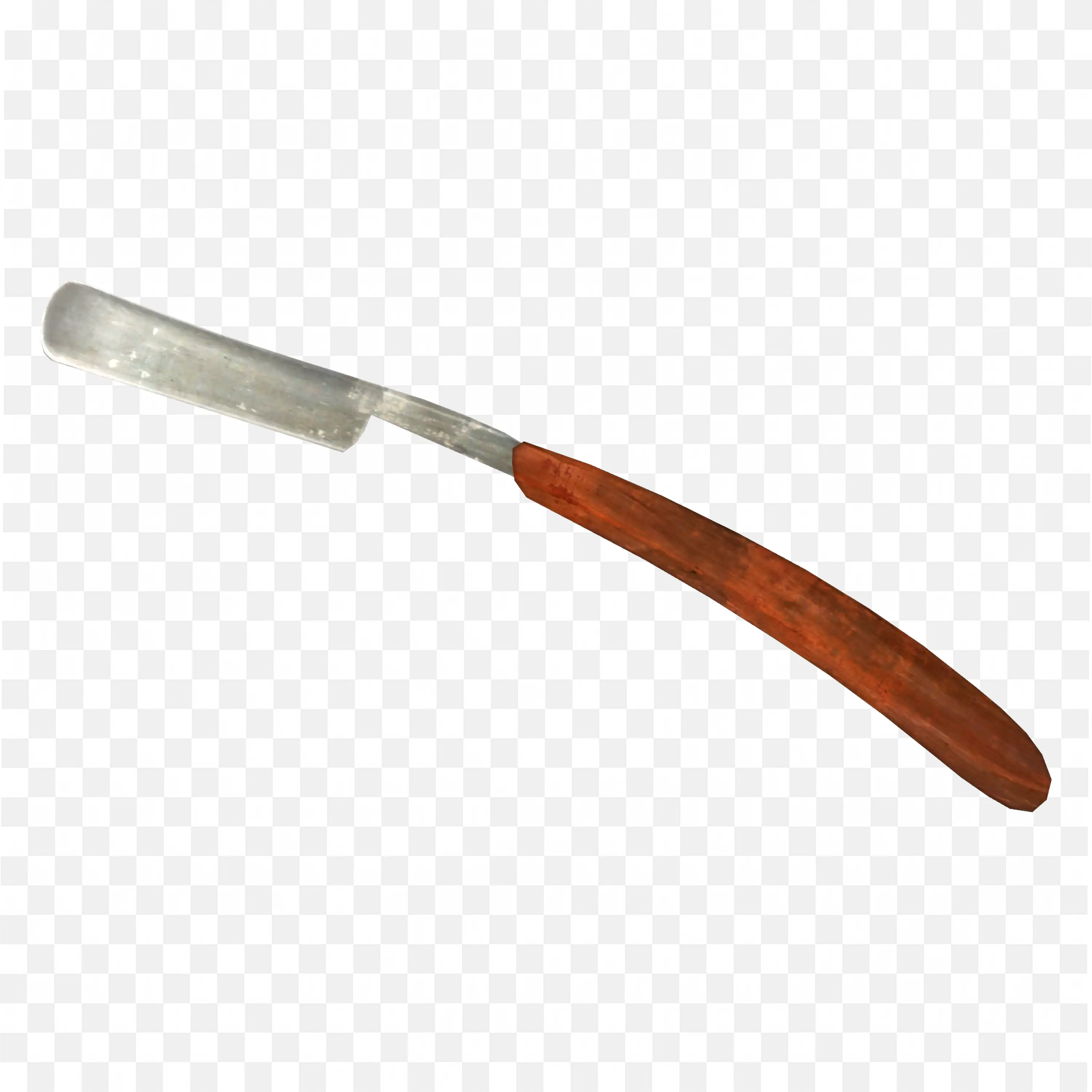 Old Fashioned Straight Razor With Wooden Handle Png Image