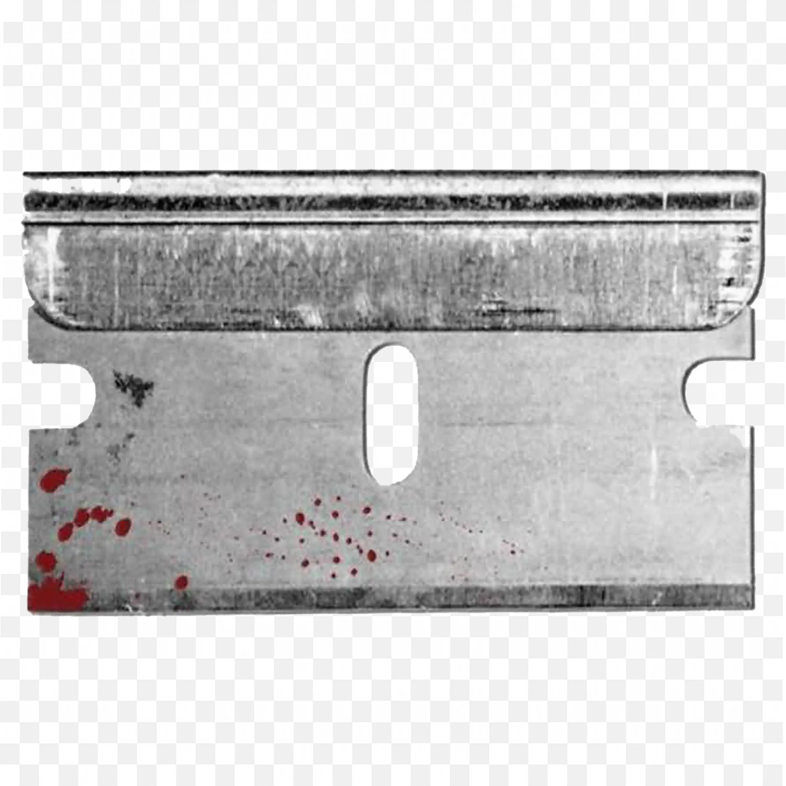 Old Razor Blade With Some Blood Stains Free Png Download