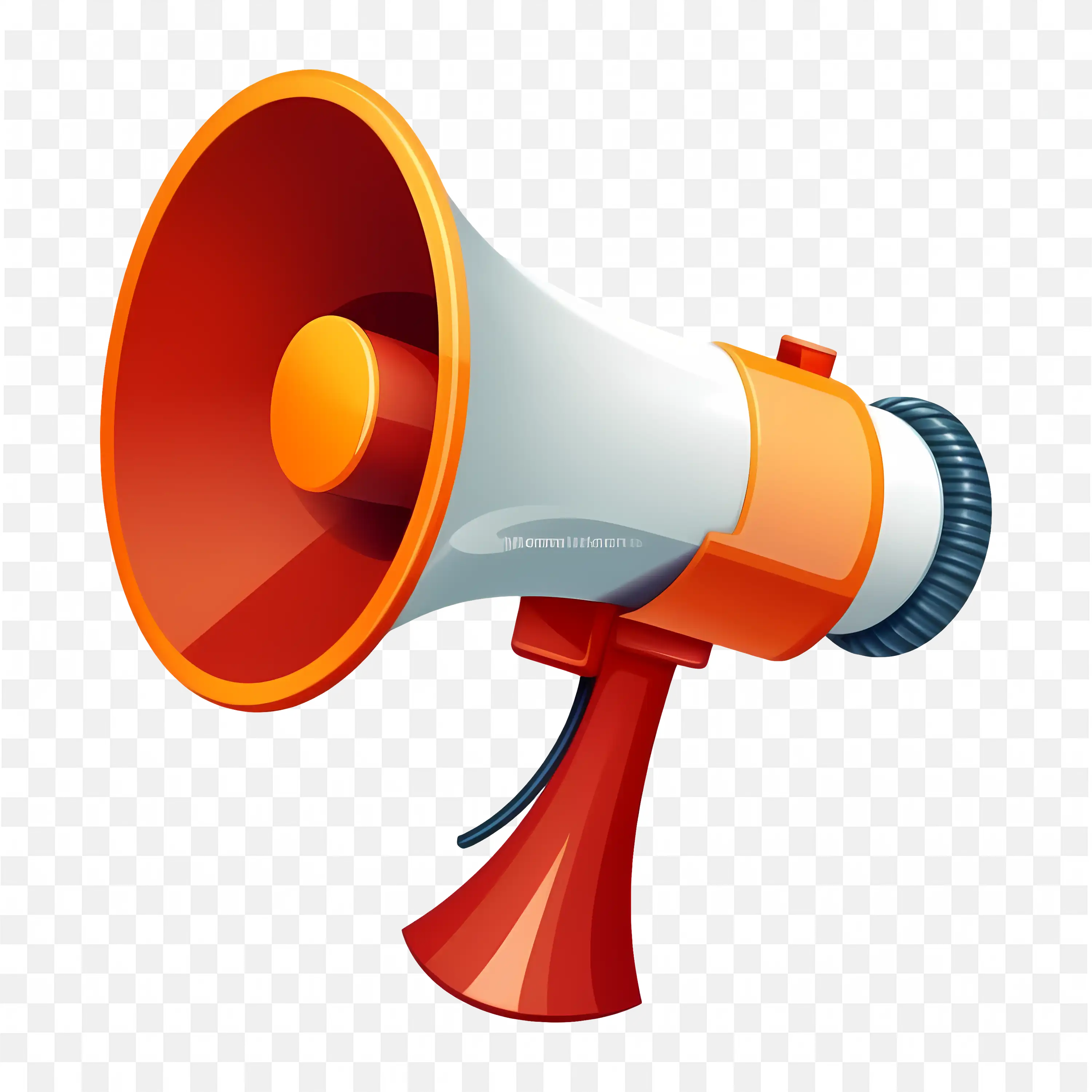 Orange White Megaphone For Public Safety Free Png Download