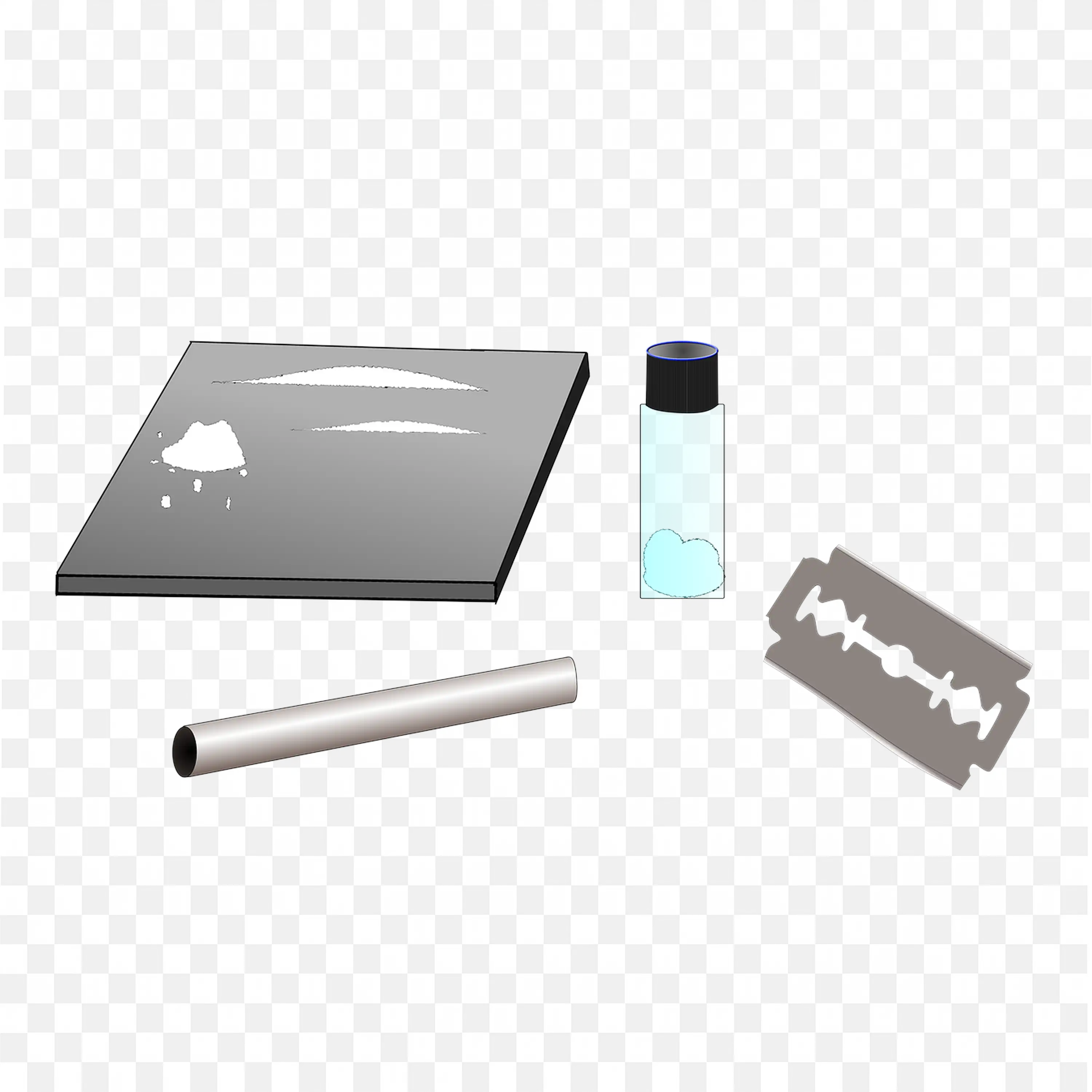 Razor Blade Kit With Razor And Cleaning Fluid Png Download