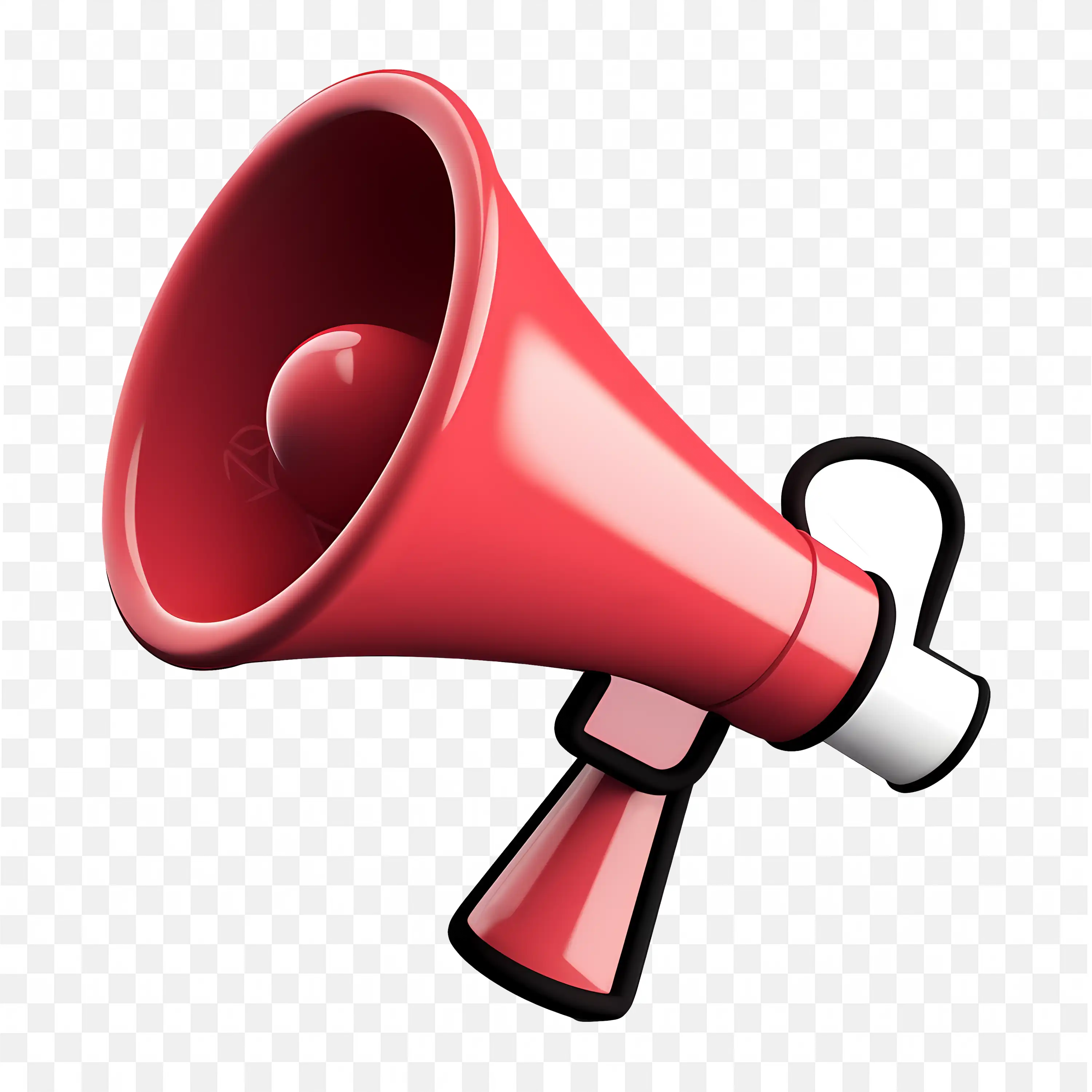 Shiny Red Megaphone Icon For Alerts And Announcements Png