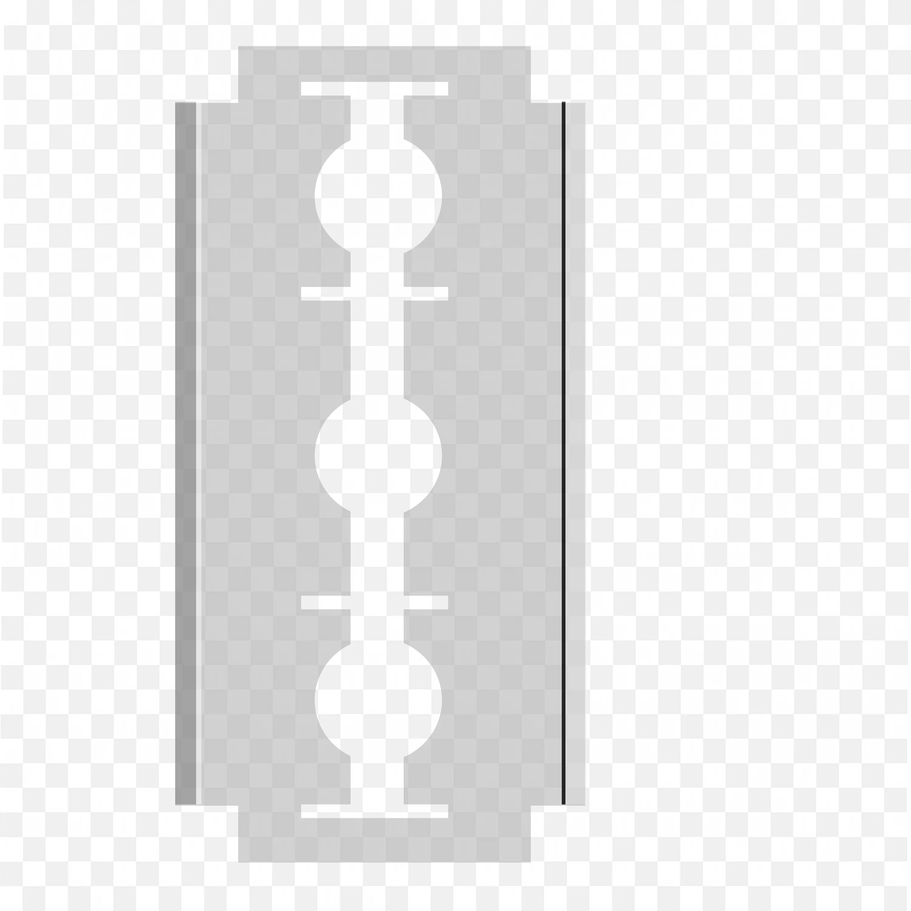 Simple Razor Blade Shadow Image For Shaving Concepts Png