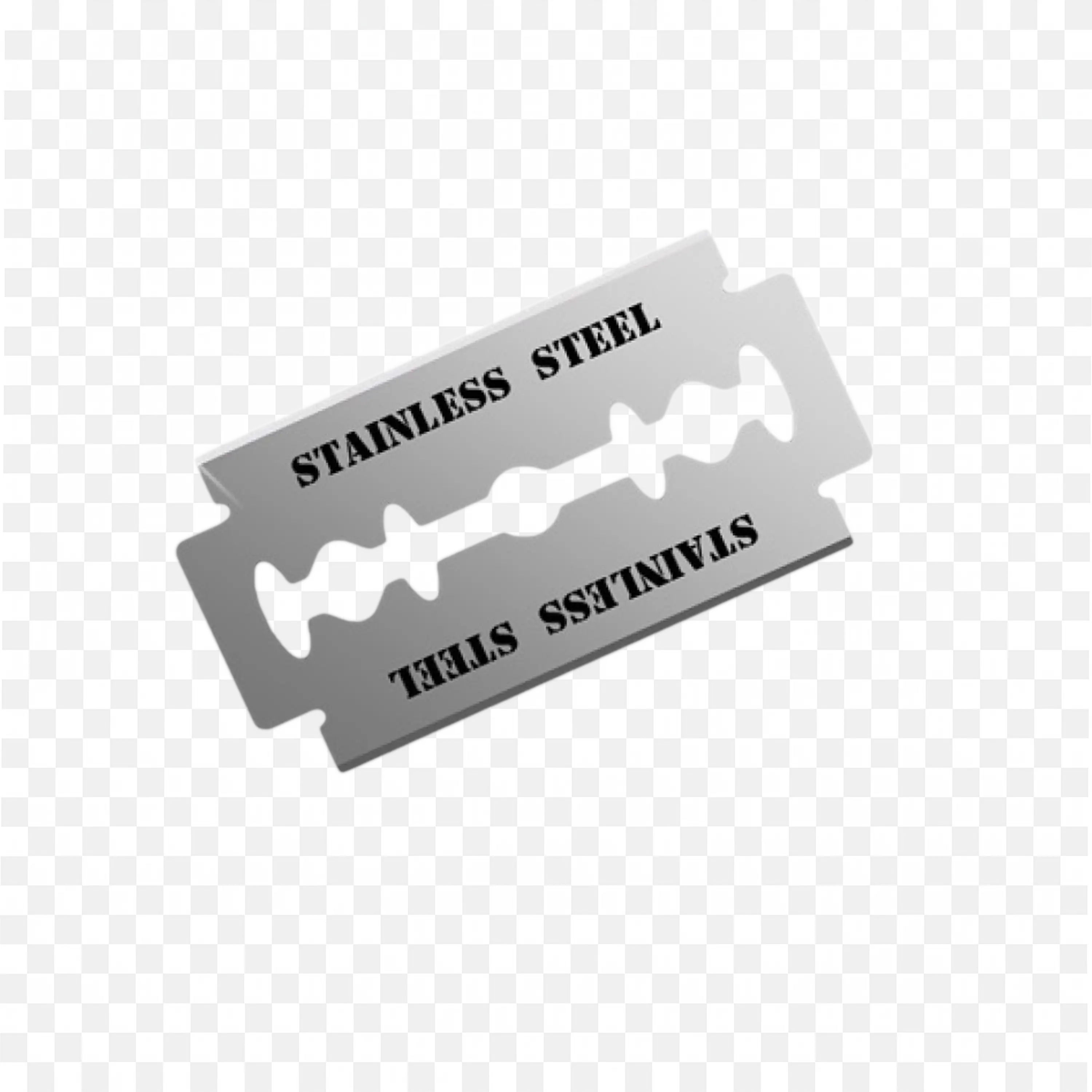 Stainless Steel Blade With Sharp Edges And Text Print Png