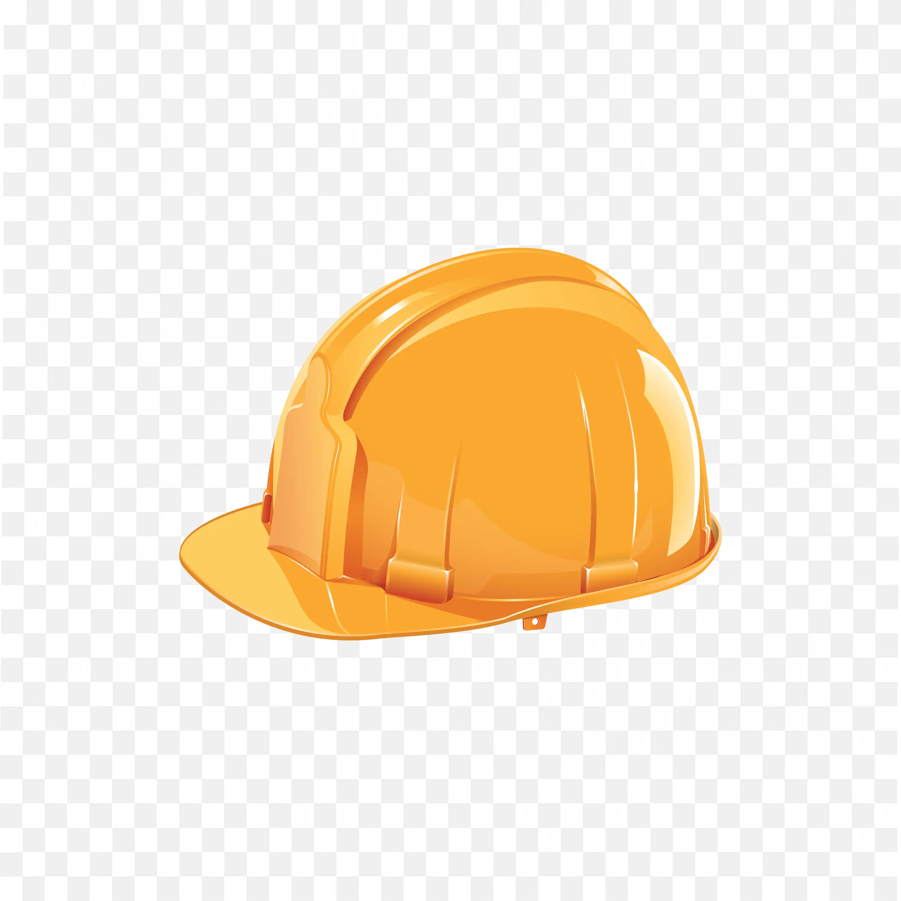 Yellow Industrial Safety Helmet For Head Protection Png