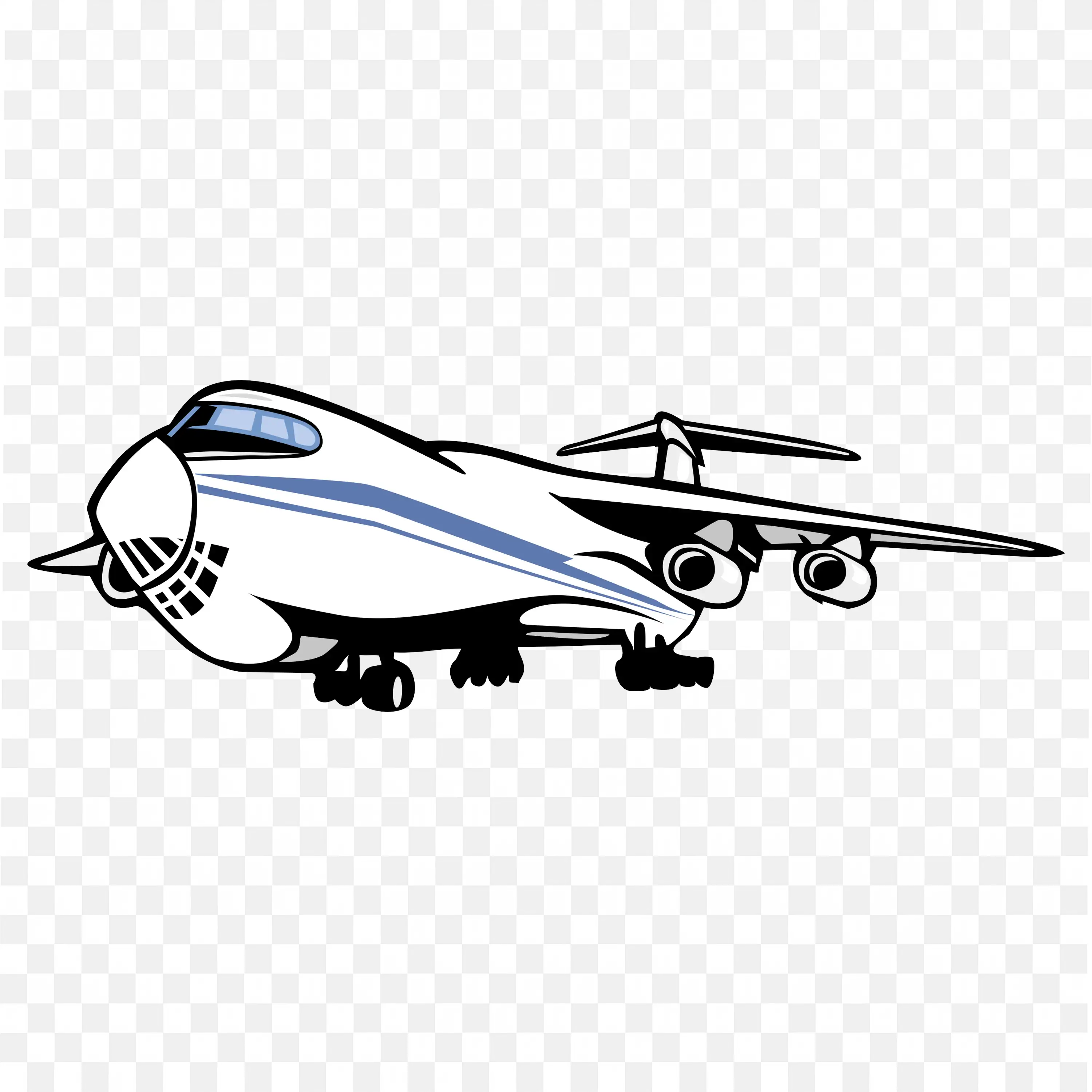 Airplane With Jet Engines Flying Through Sky Free PNG Image
