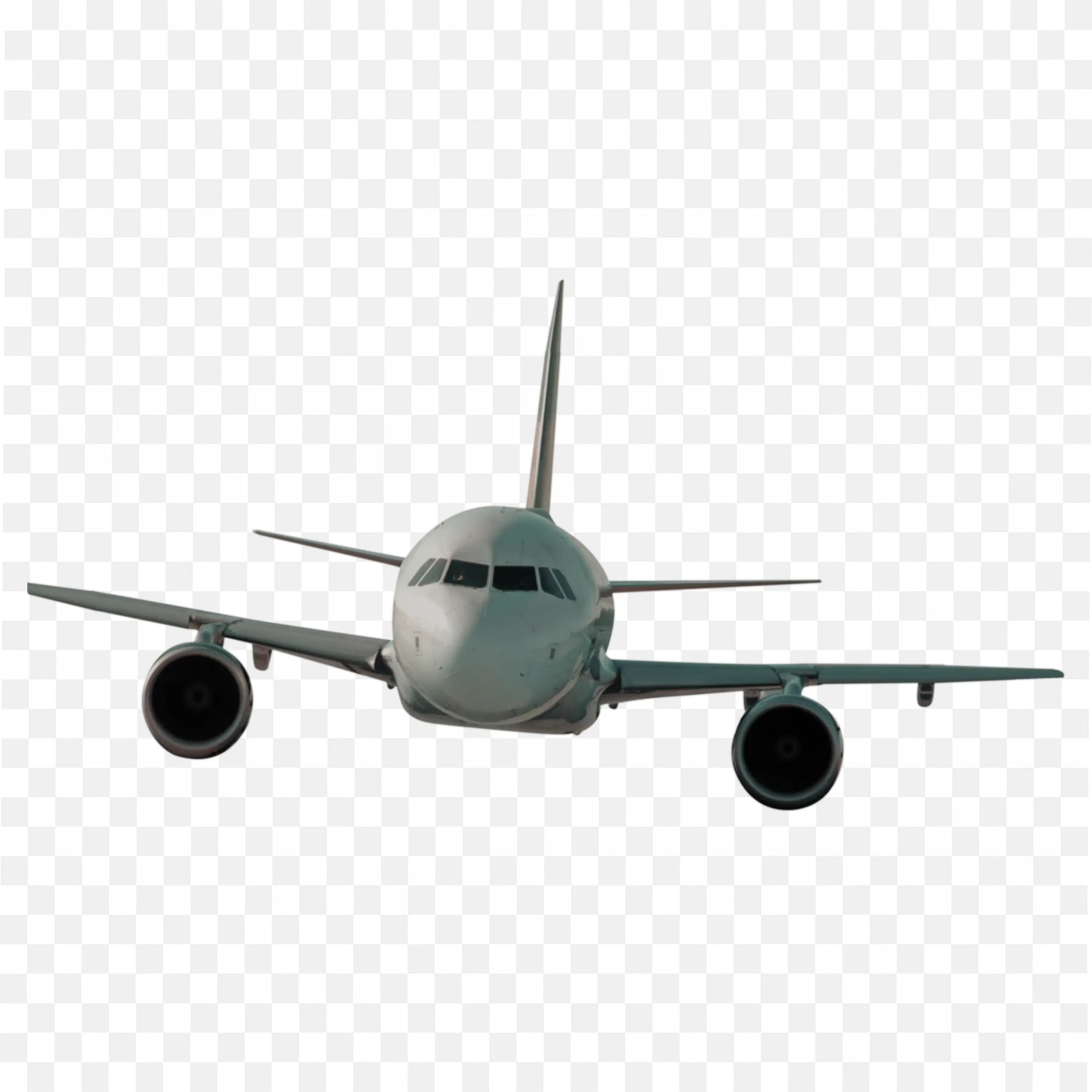 Front View Of An Airplane Approaching the Runway Free PNG