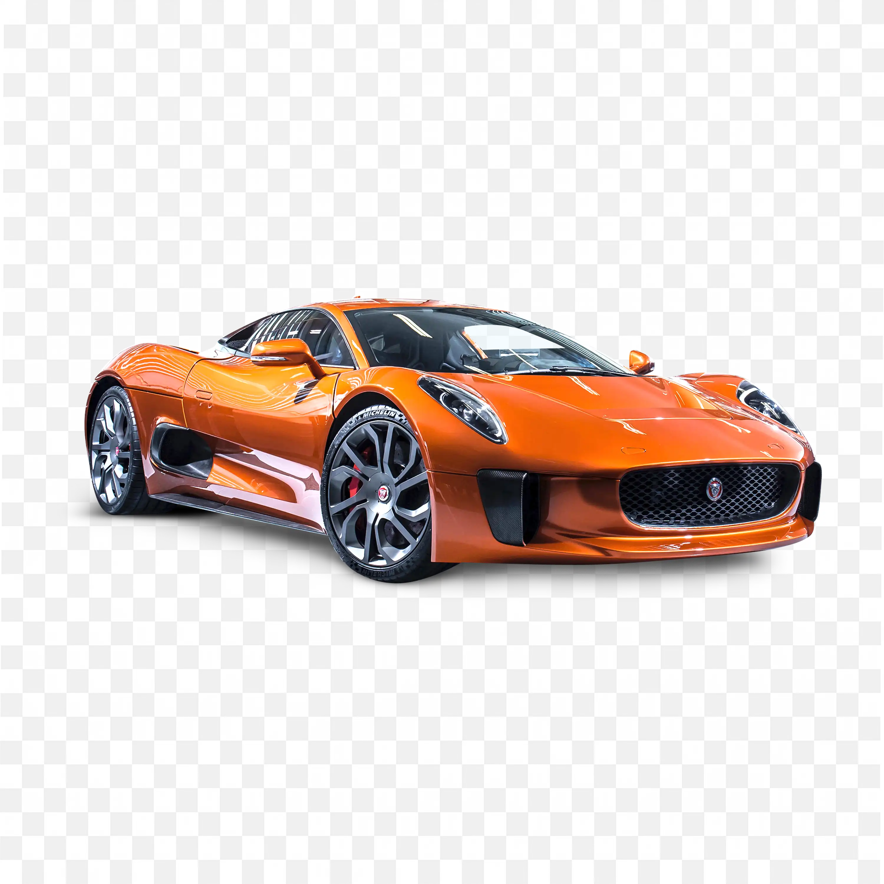 Futuristic Hybrid Jaguar C-X75 Supercar Free PNG Download