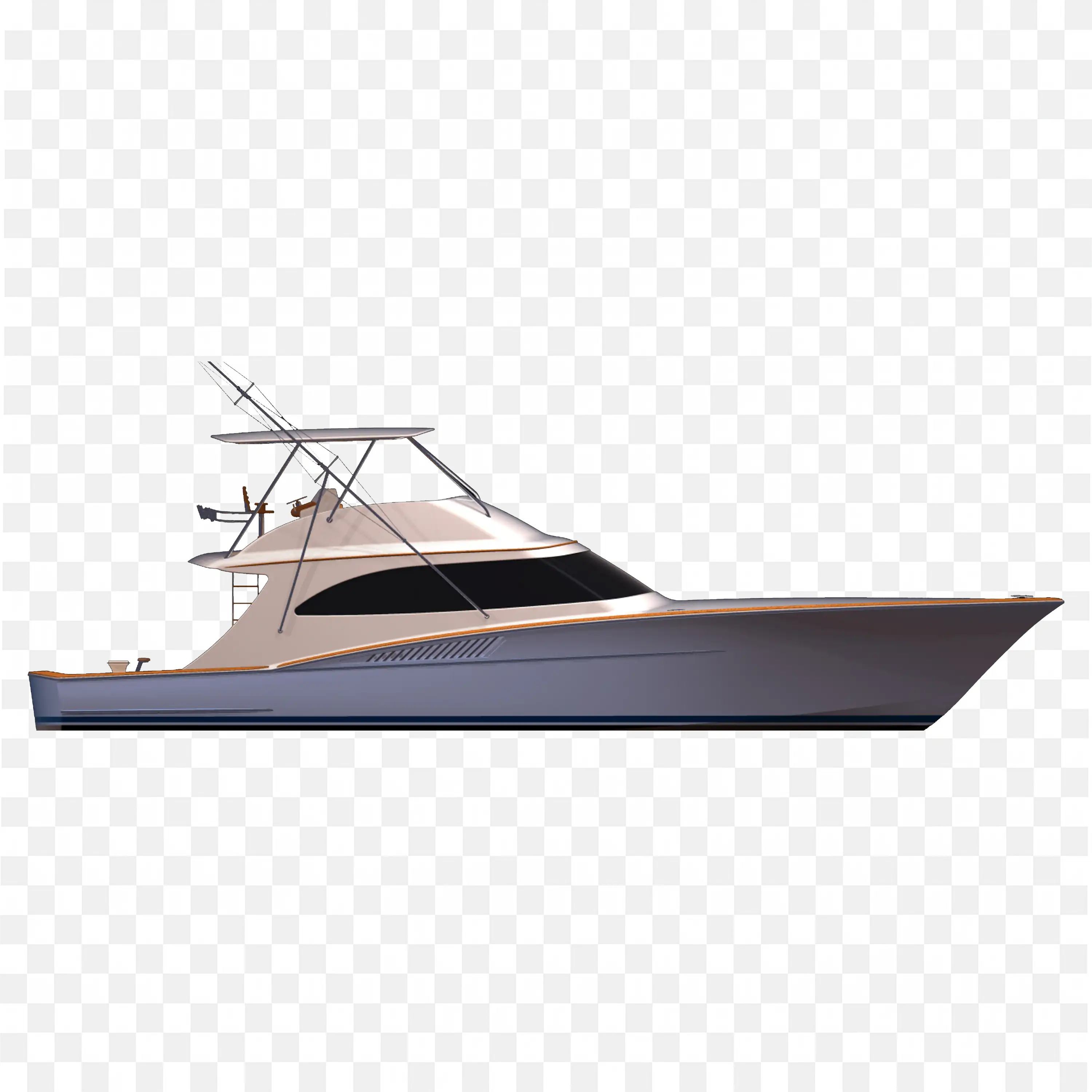 Modern Luxury Yacht with Sleek Design Free PNG Download