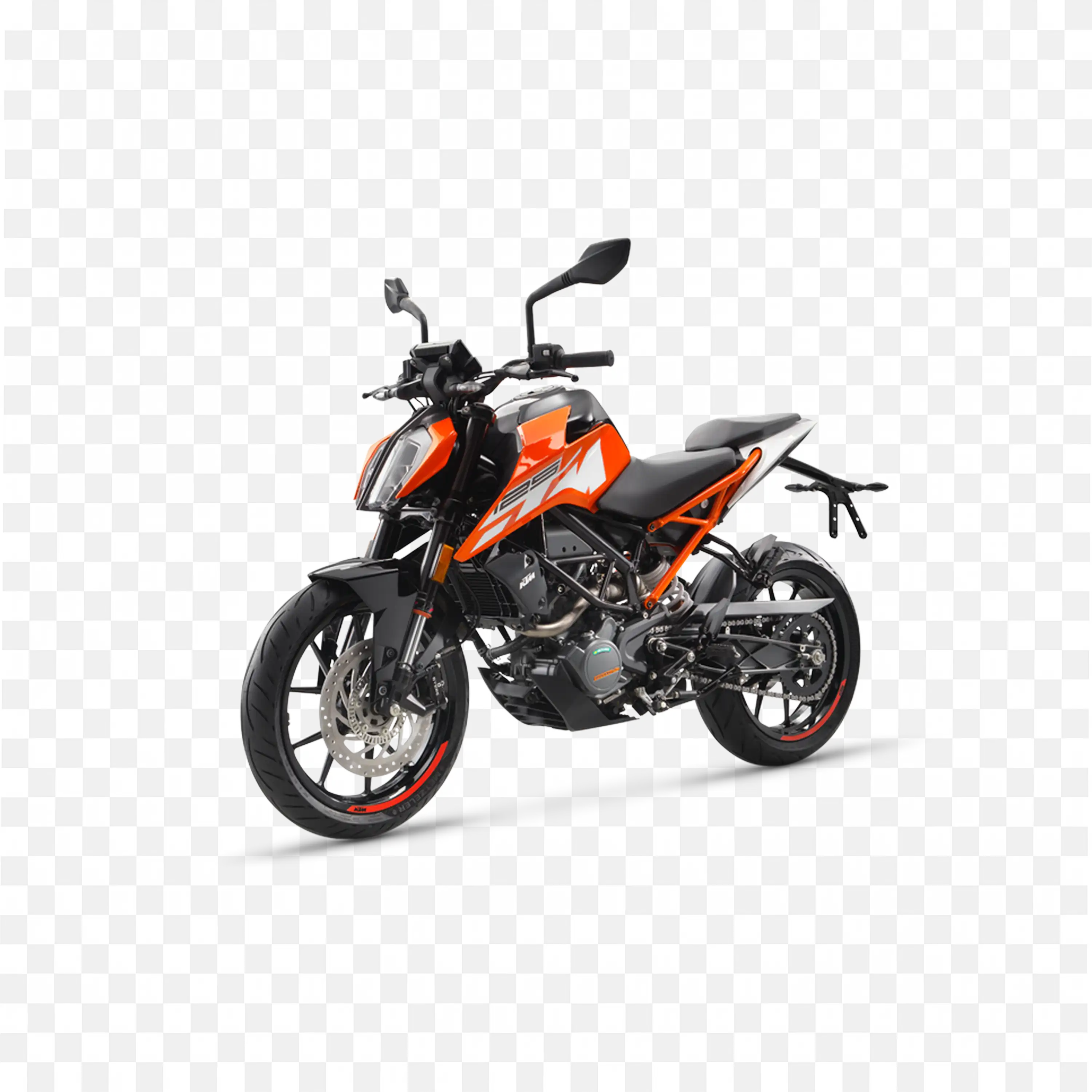 Orange and Black Ktm 125 Duke Bike Download Free PNG Image