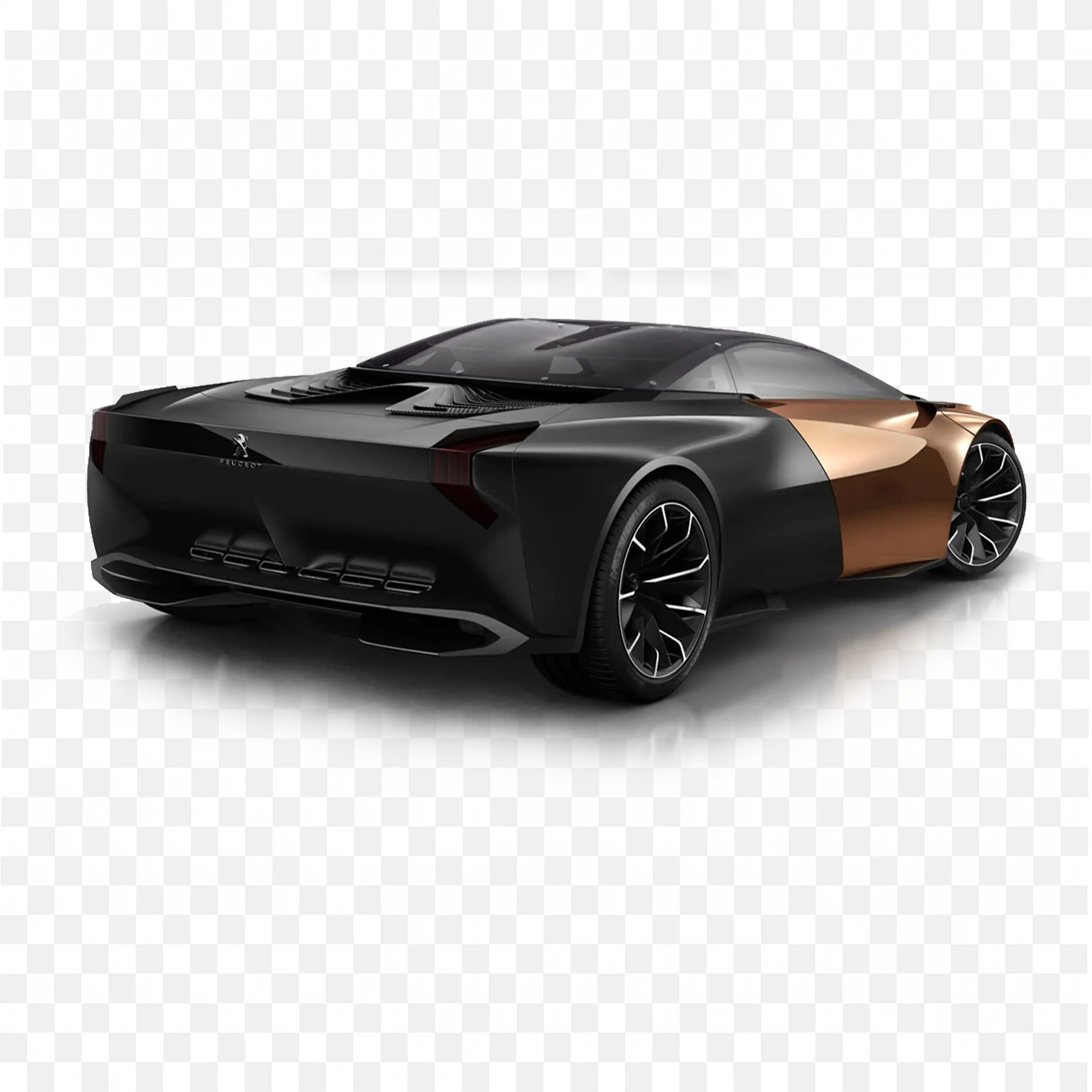 Peugeot Onyx Car with Black and Bronze Finish Free PNG